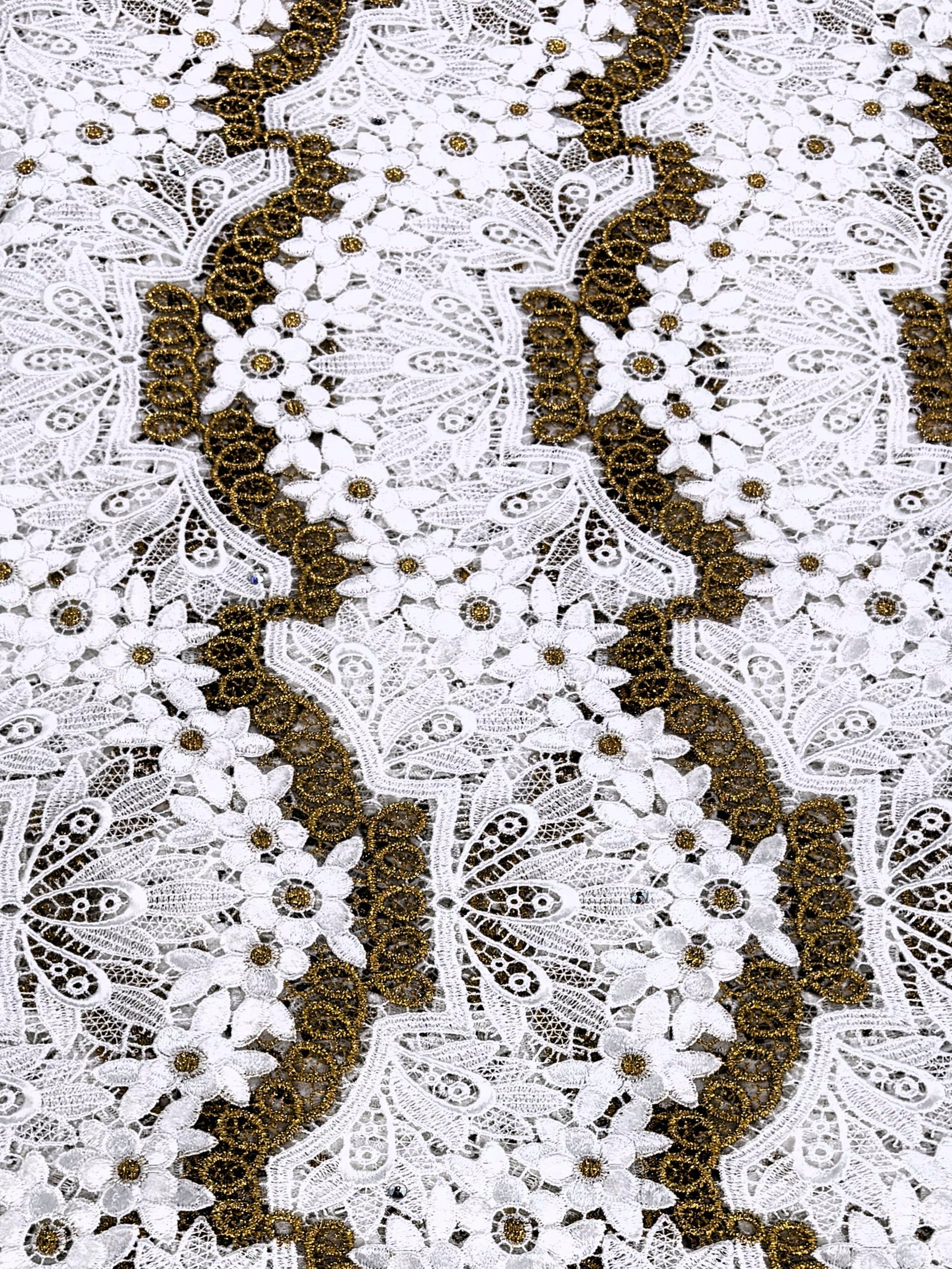 8045 - Swiss Guipure Lace w/Swarovski