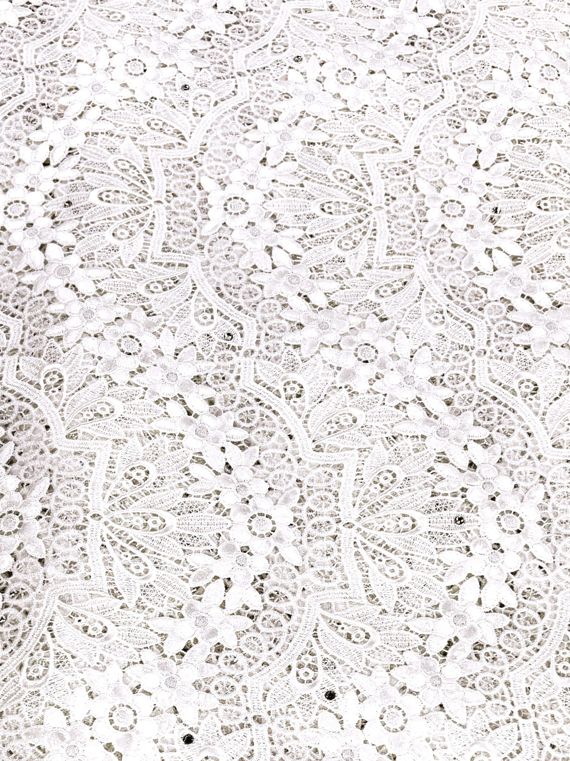 8045 - Swiss Guipure Lace w/Swarovski