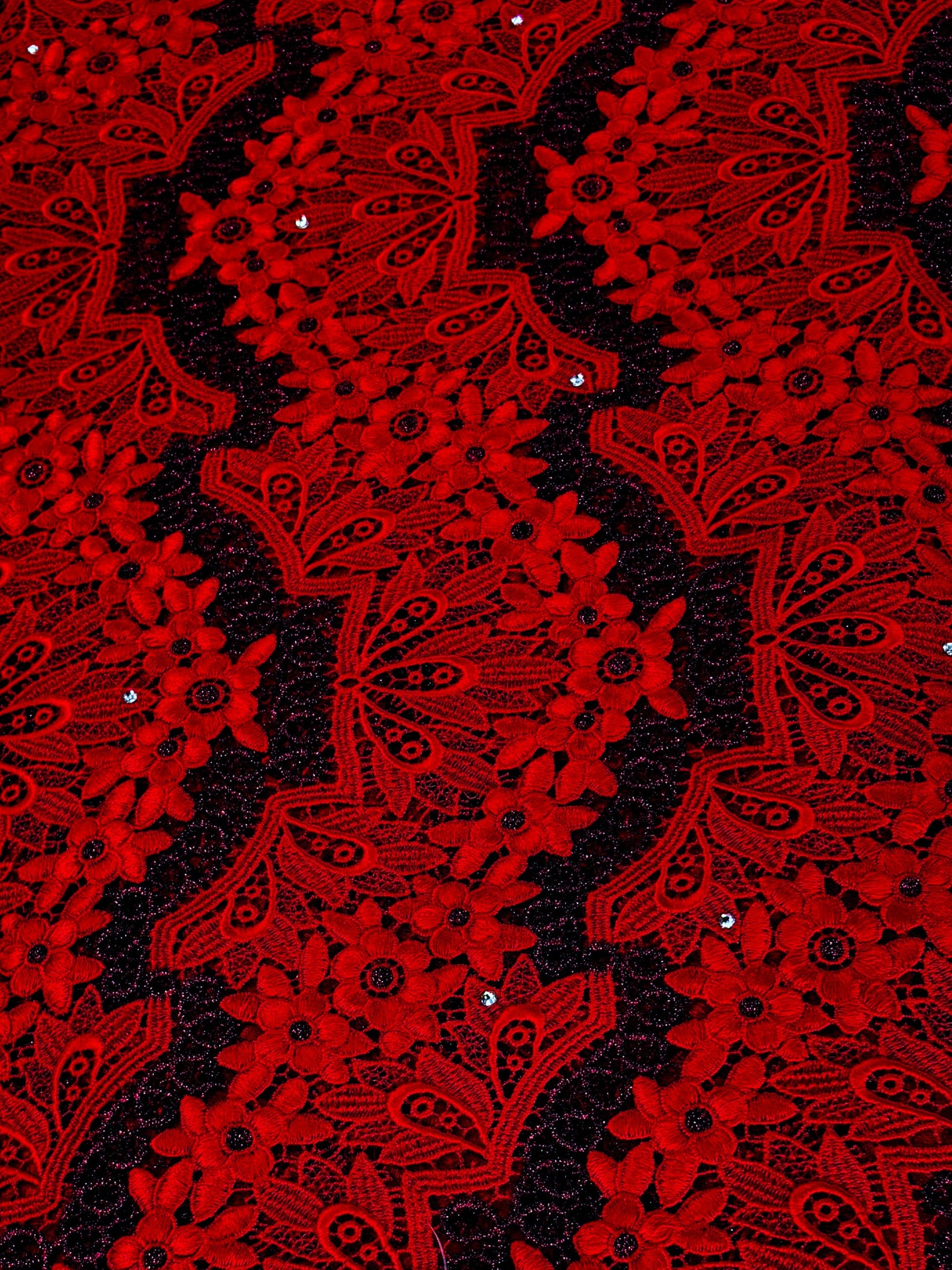 8045 - Swiss Guipure Lace w/Swarovski