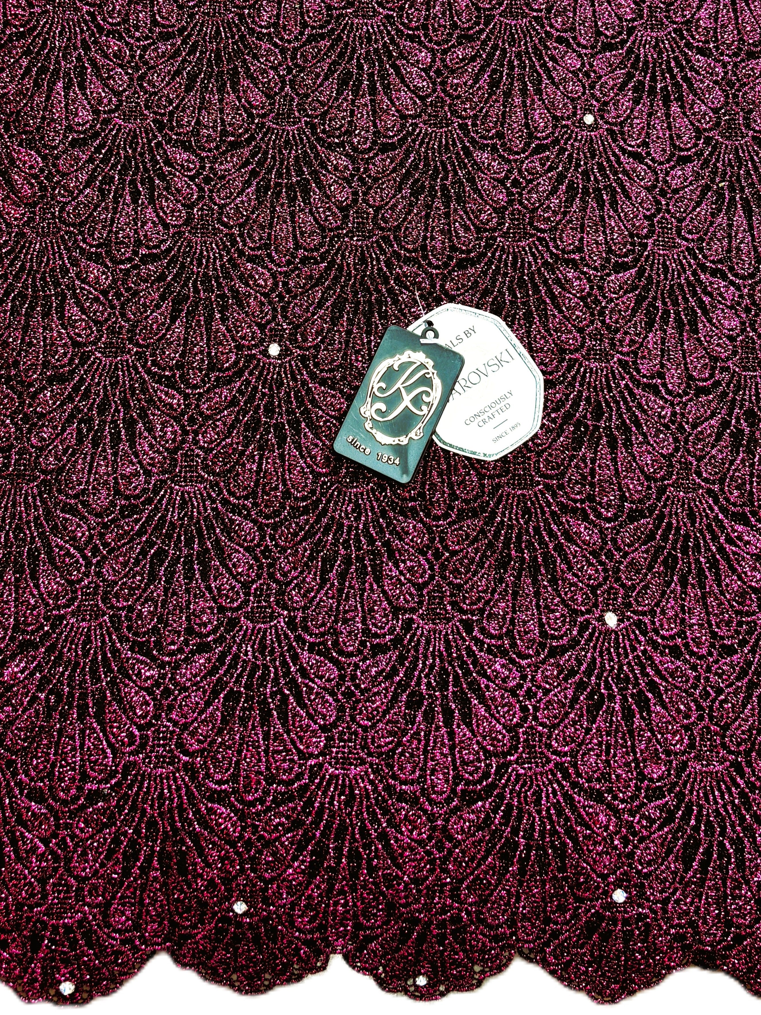 8048 Swiss Guipure Lace with Swarovski