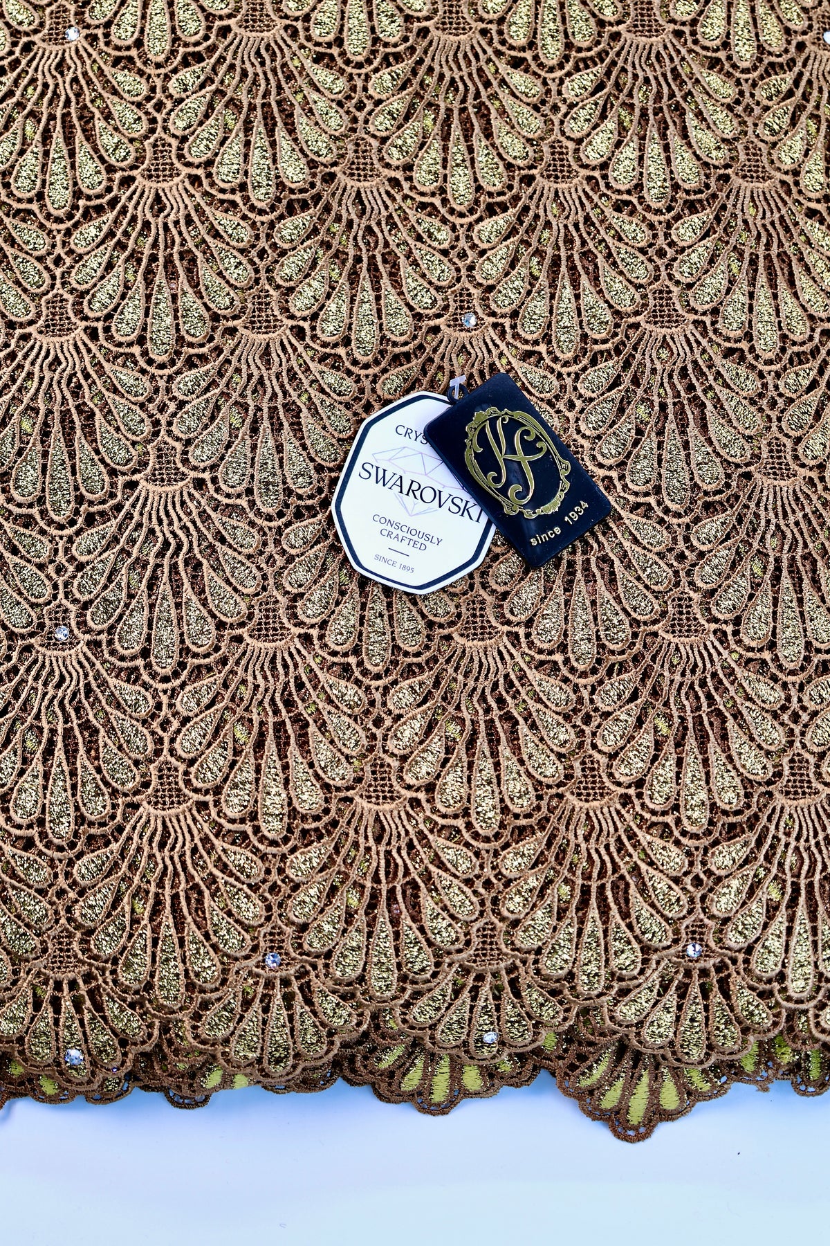 8048 Swiss Guipure Lace with Swarovski