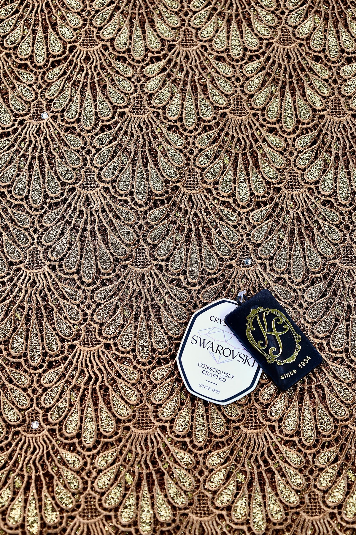 8048 Swiss Guipure Lace with Swarovski