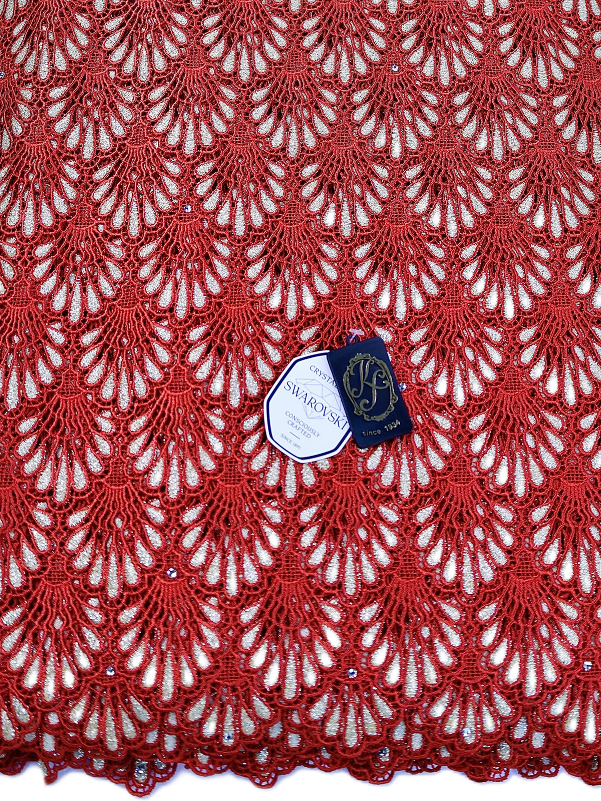8048 Swiss Guipure Lace with Swarovski