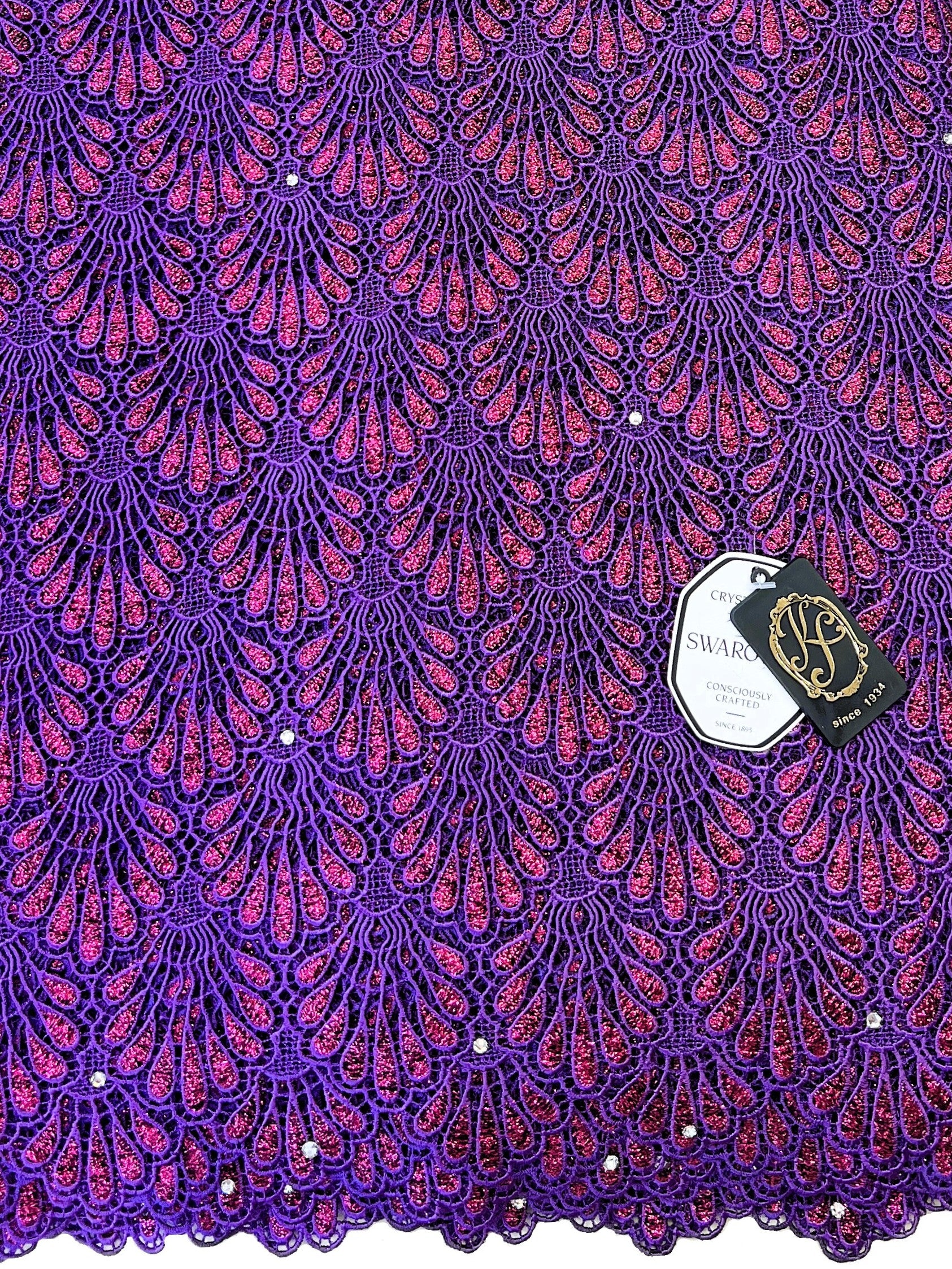 8048 Swiss Guipure Lace with Swarovski