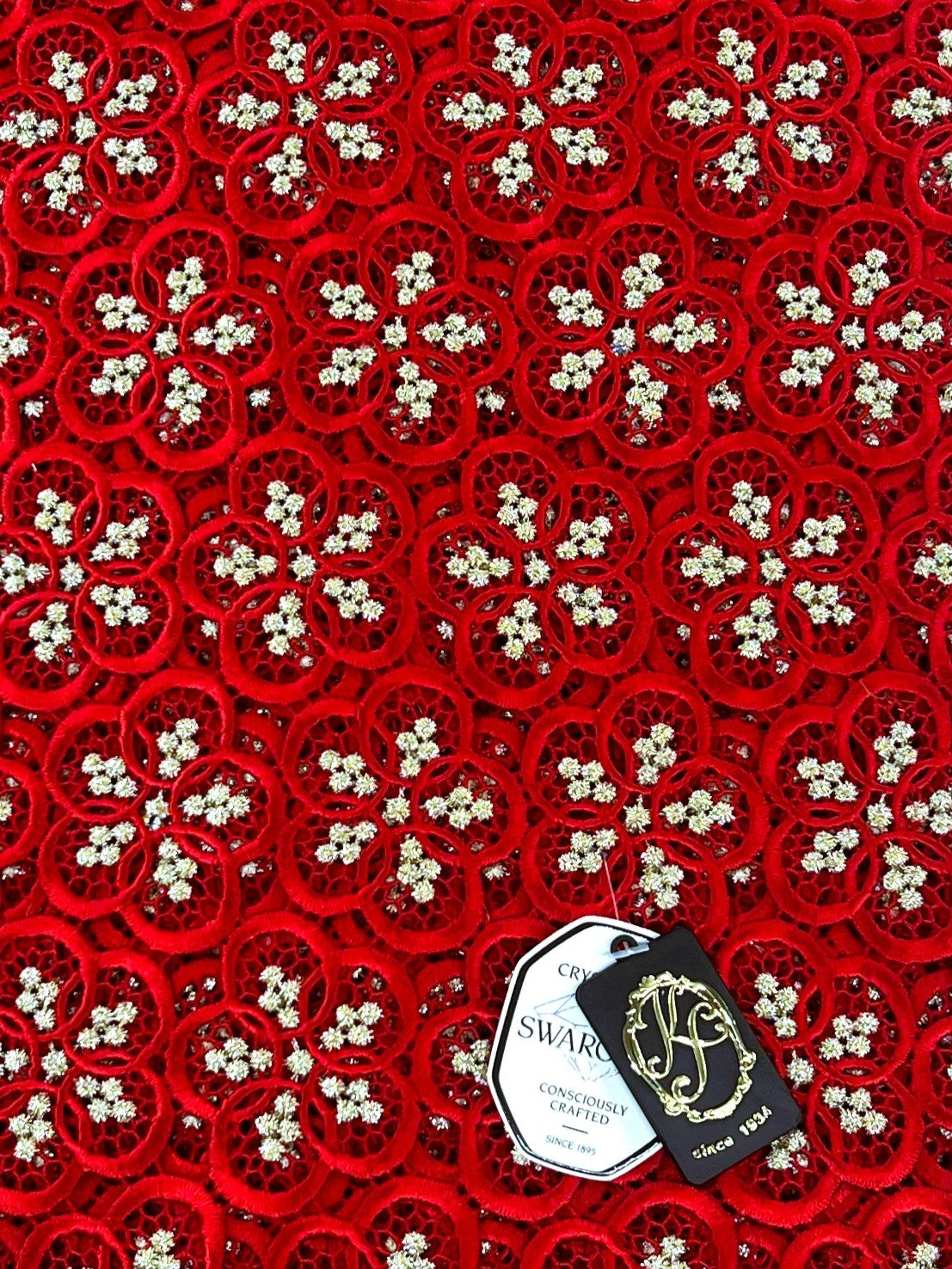 8049 Swiss Guipure Lace with Swarovski