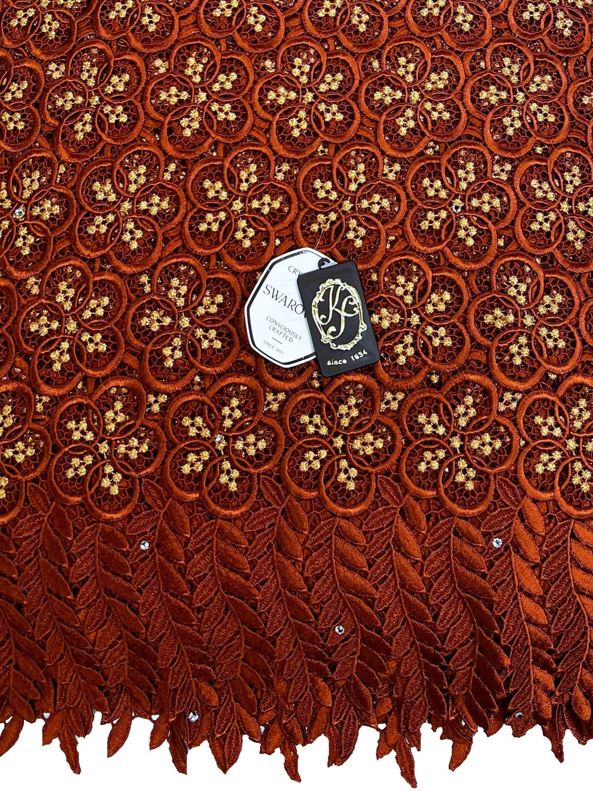 8049 Swiss Guipure Lace with Swarovski