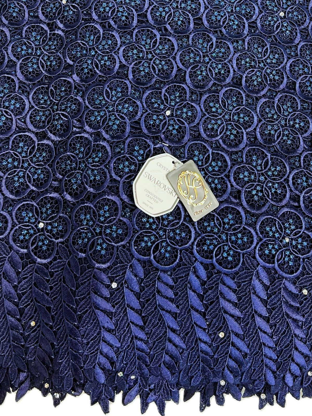 8049 Swiss Guipure Lace with Swarovski