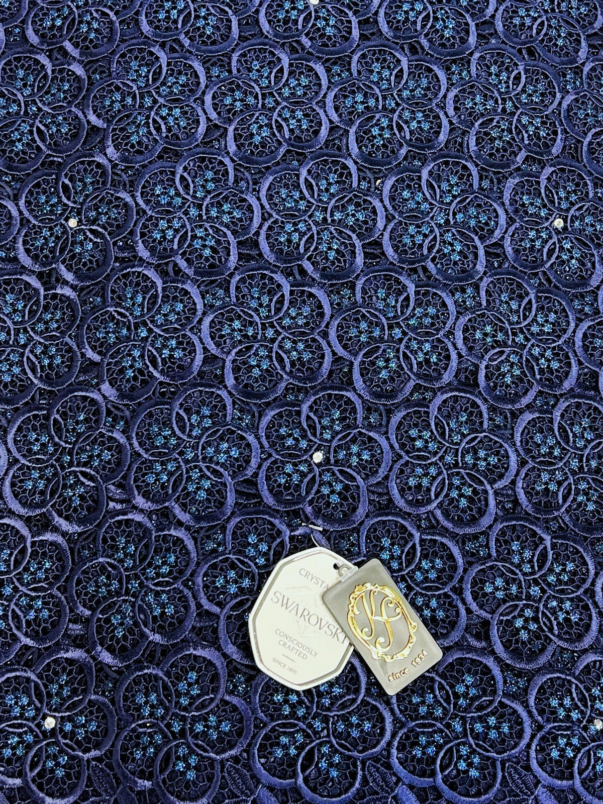 8049 Swiss Guipure Lace with Swarovski