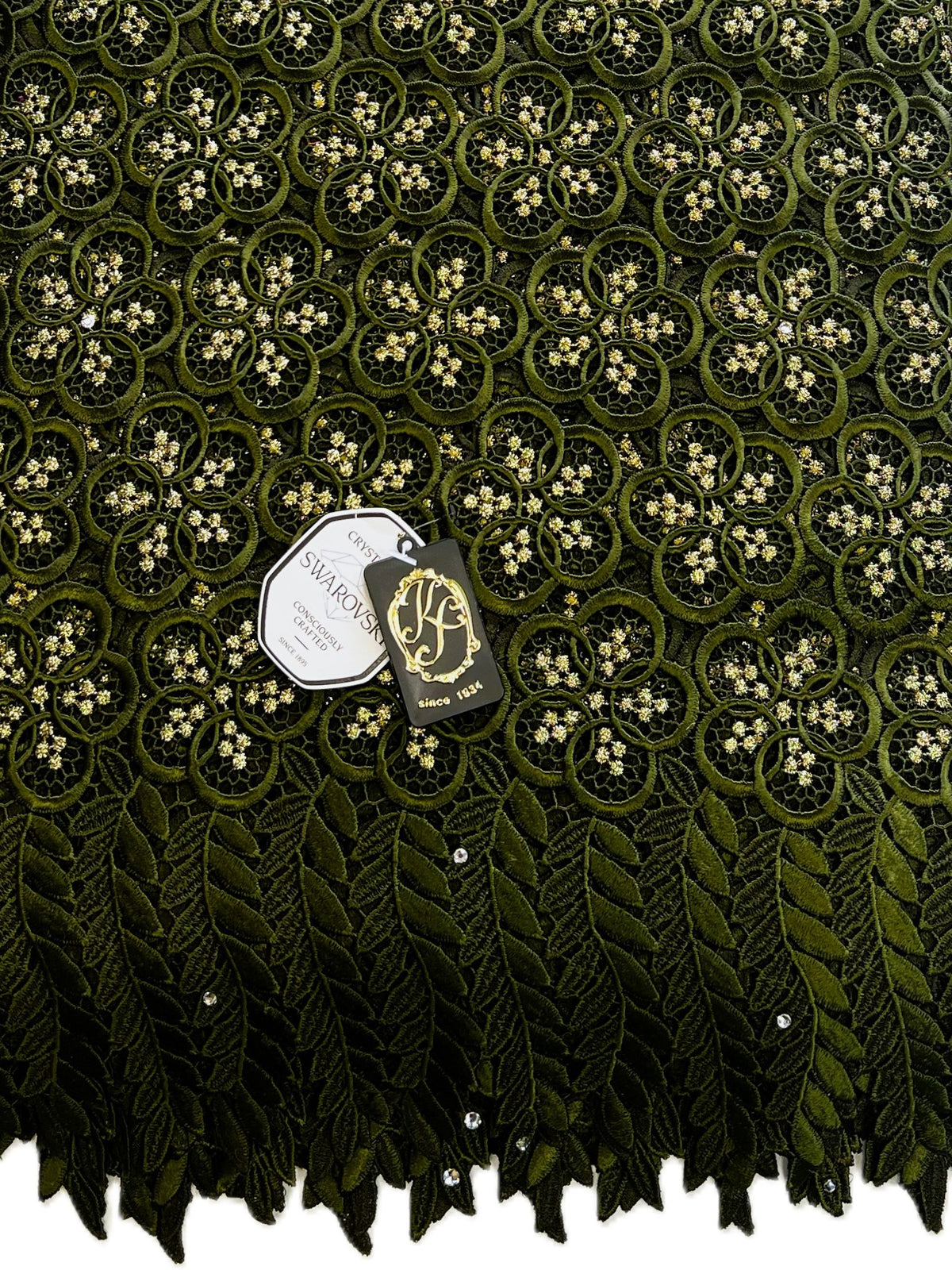 8049 Swiss Guipure Lace with Swarovski