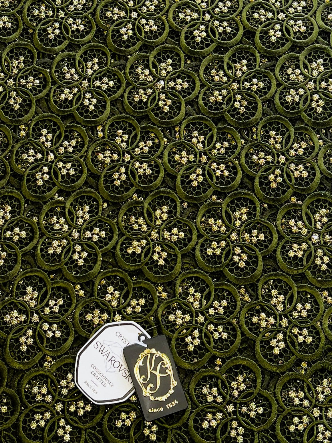 8049 Swiss Guipure Lace with Swarovski