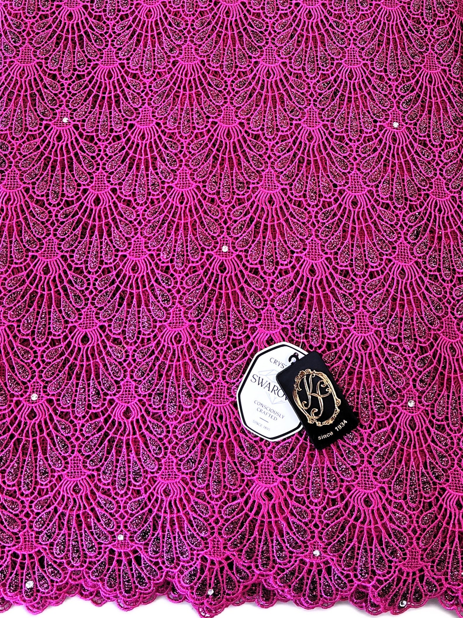 8048 Swiss Guipure Lace with Swarovski