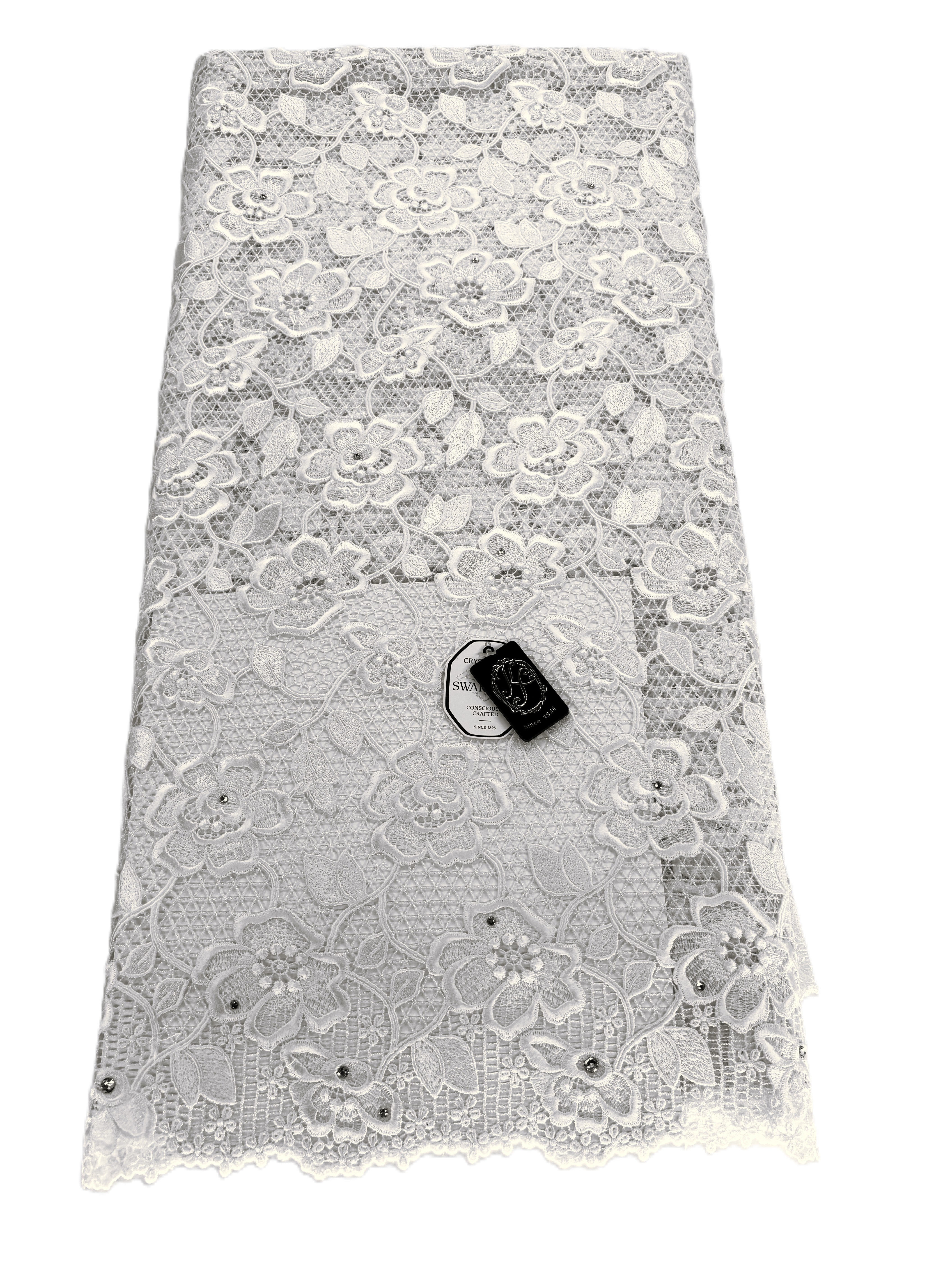 8091 - Swiss Guipure Lace w/Swarovski