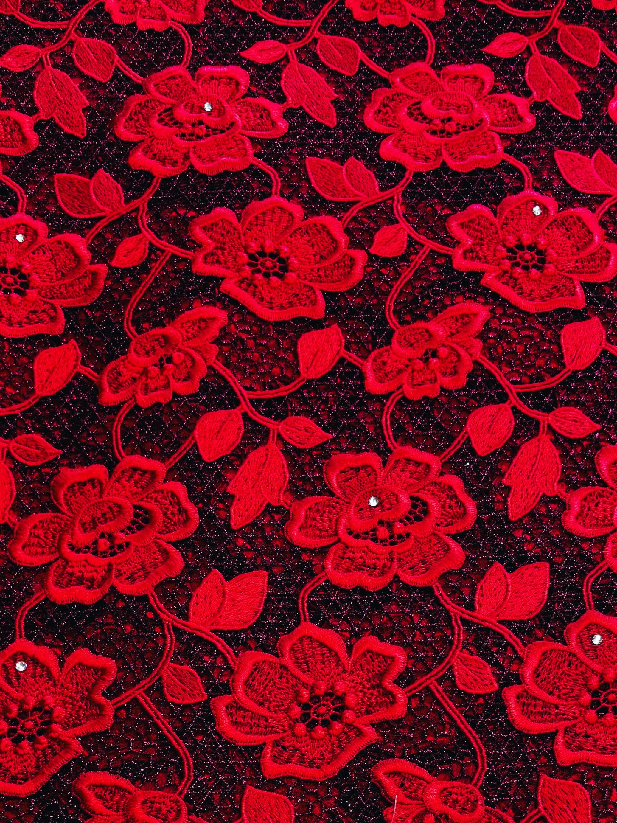 8091 - Swiss Guipure Lace w/Swarovski