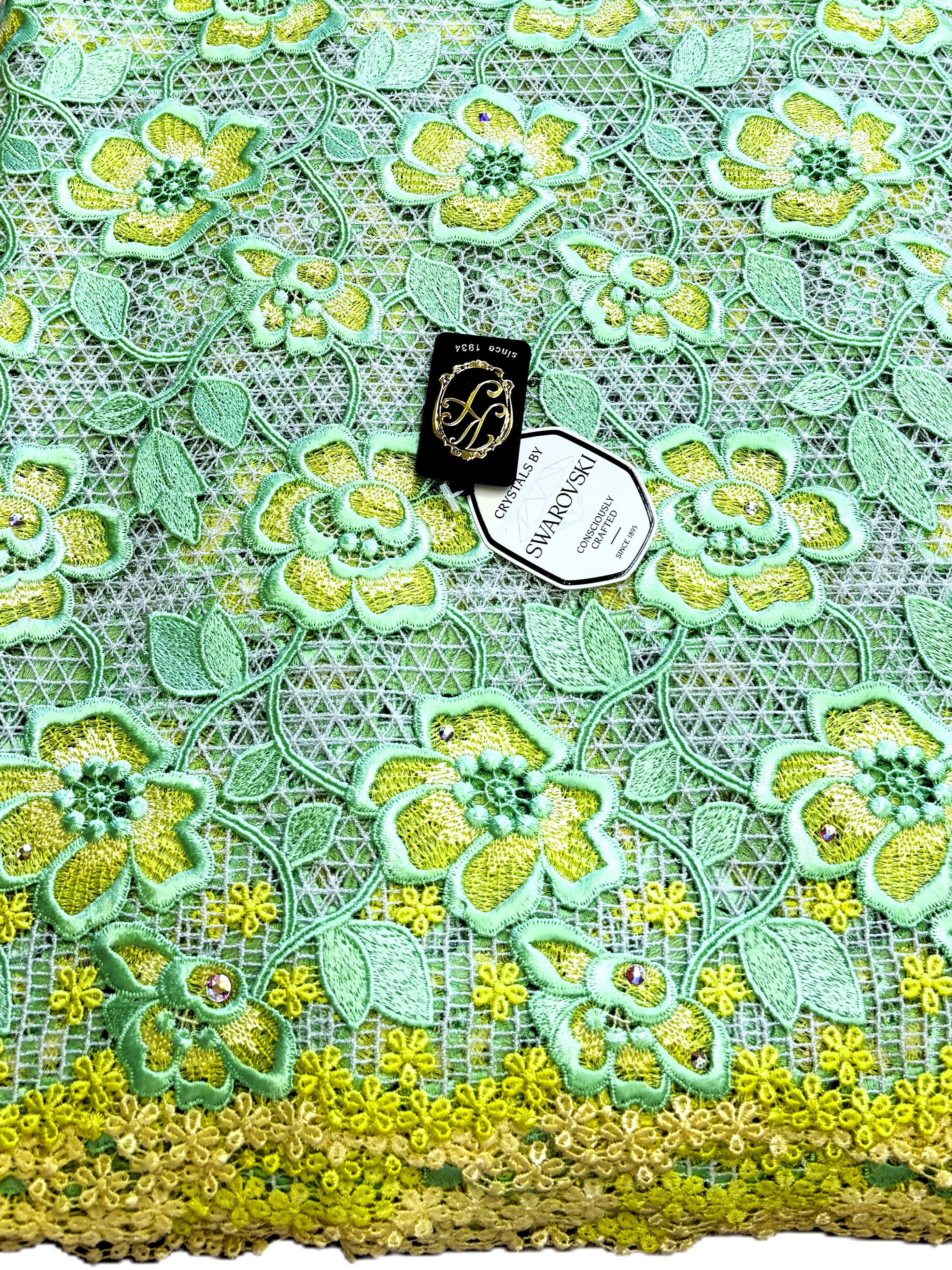 8091 - Swiss Guipure Lace w/Swarovski