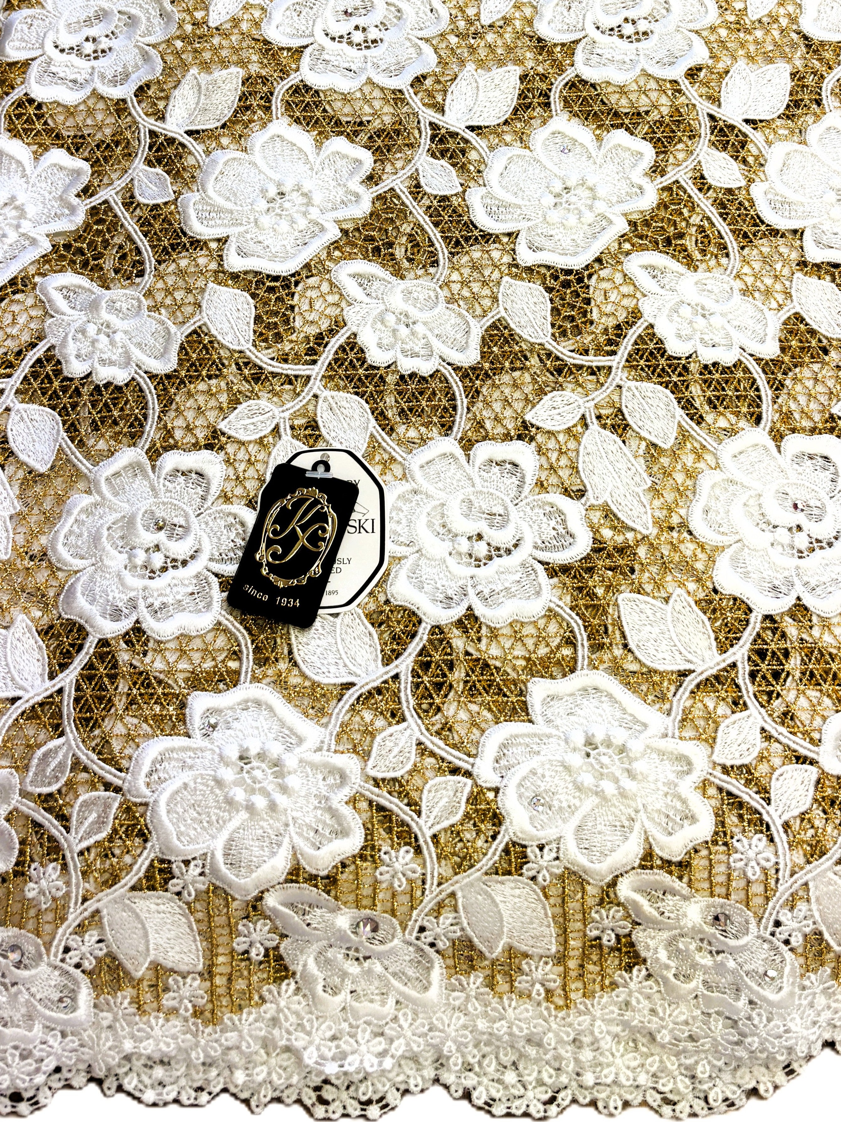 8091 - Swiss Guipure Lace w/Swarovski