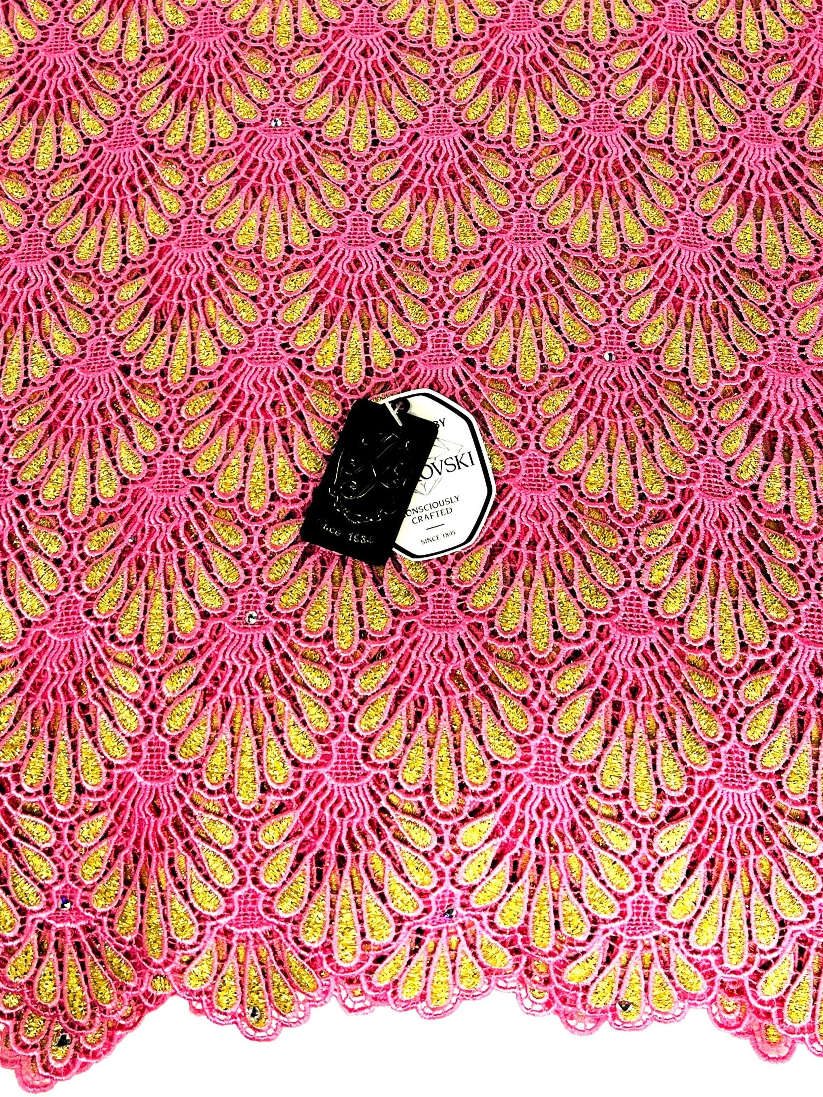 8048 Swiss Guipure Lace with Swarovski