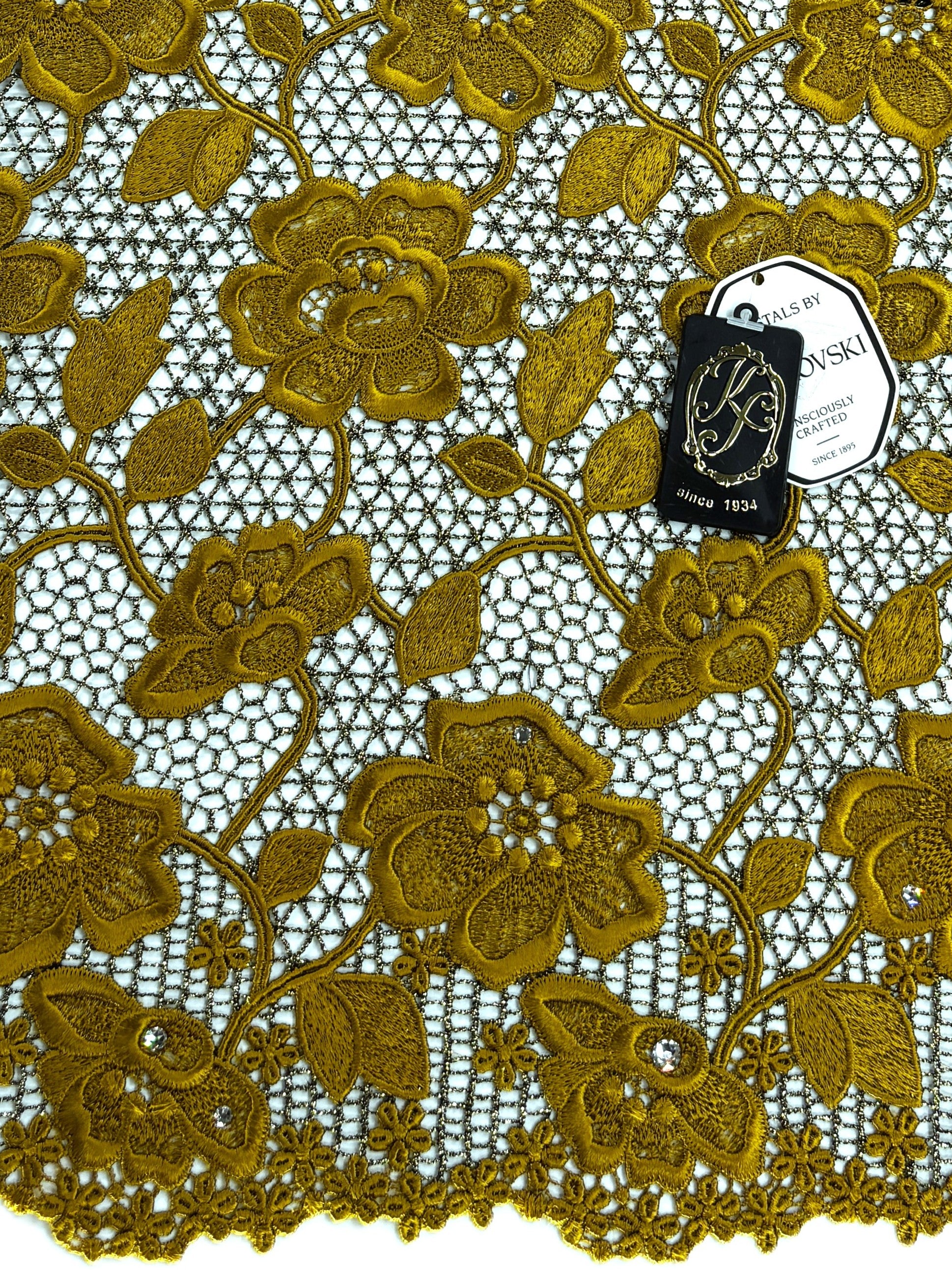 8091 - Swiss Guipure Lace w/Swarovski