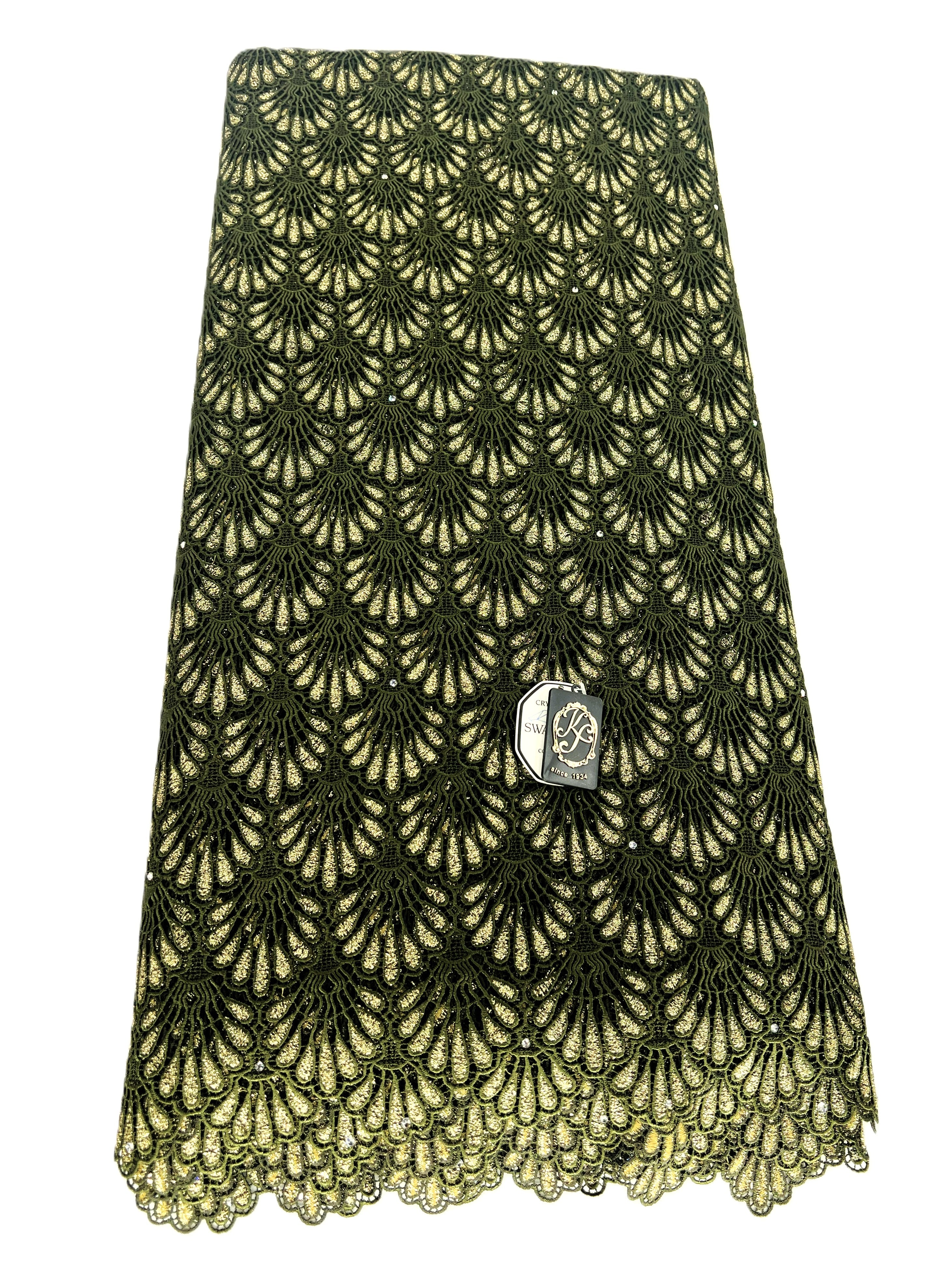 8048 Swiss Guipure Lace with Swarovski