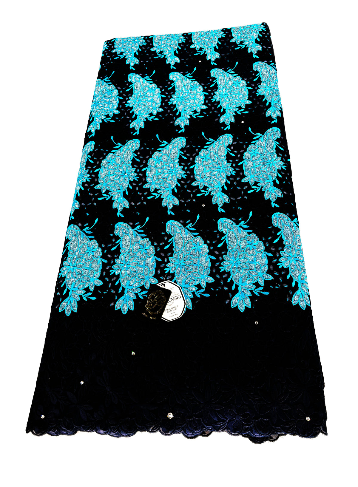 8094 Swiss Voile Allover w/Swarovski