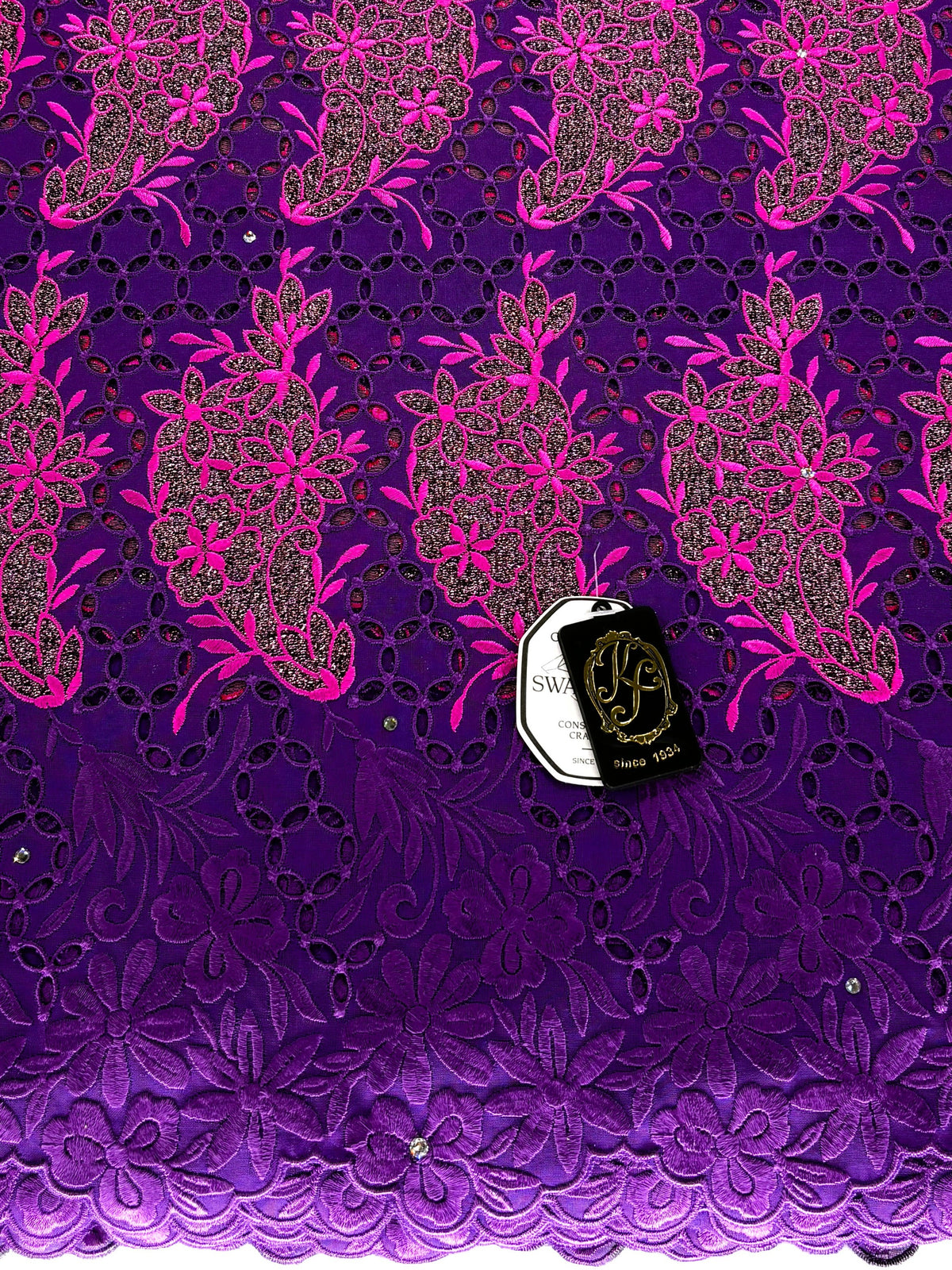 8094 Swiss Voile Allover w/Swarovski