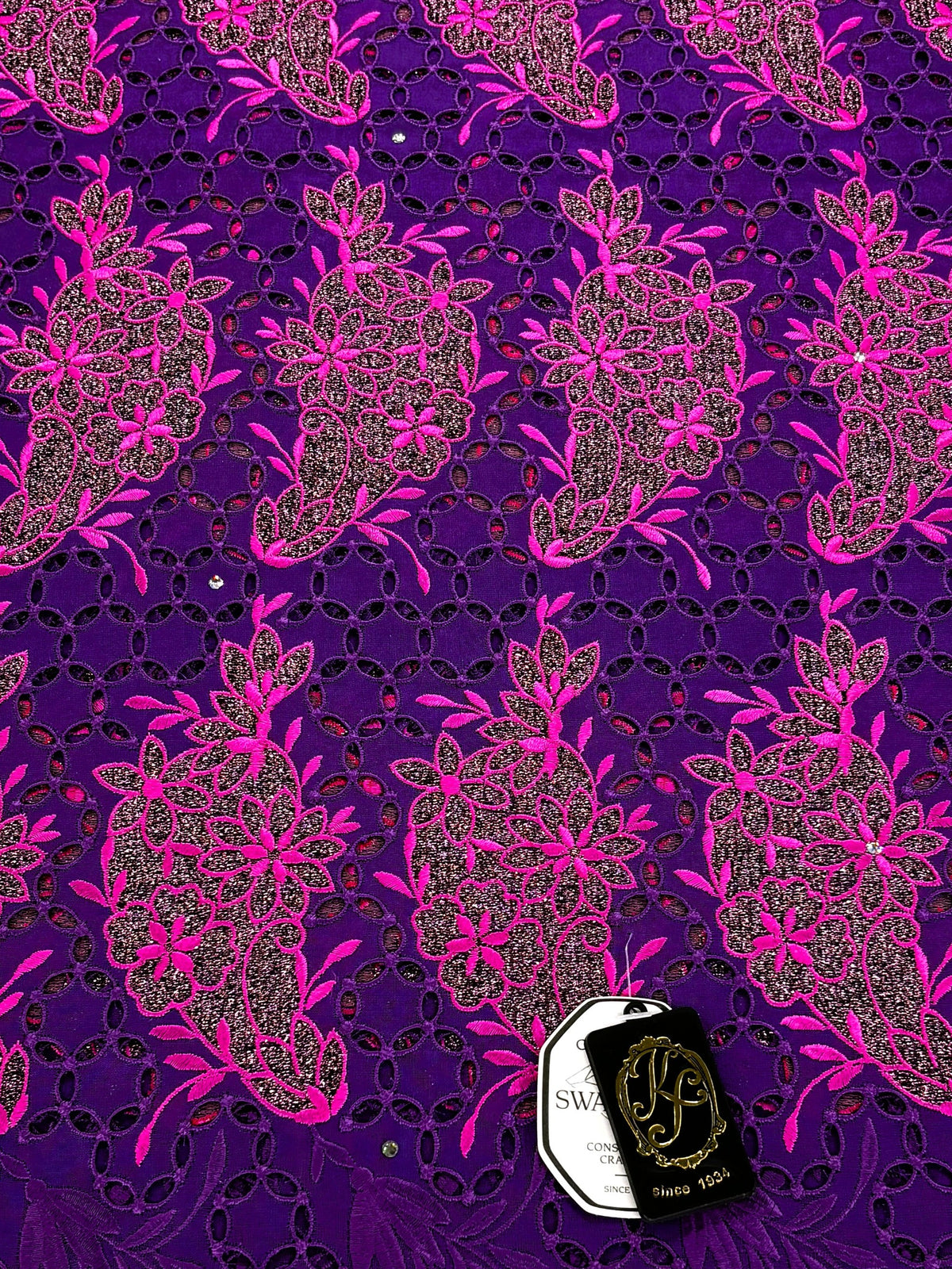 8094 Swiss Voile Allover w/Swarovski