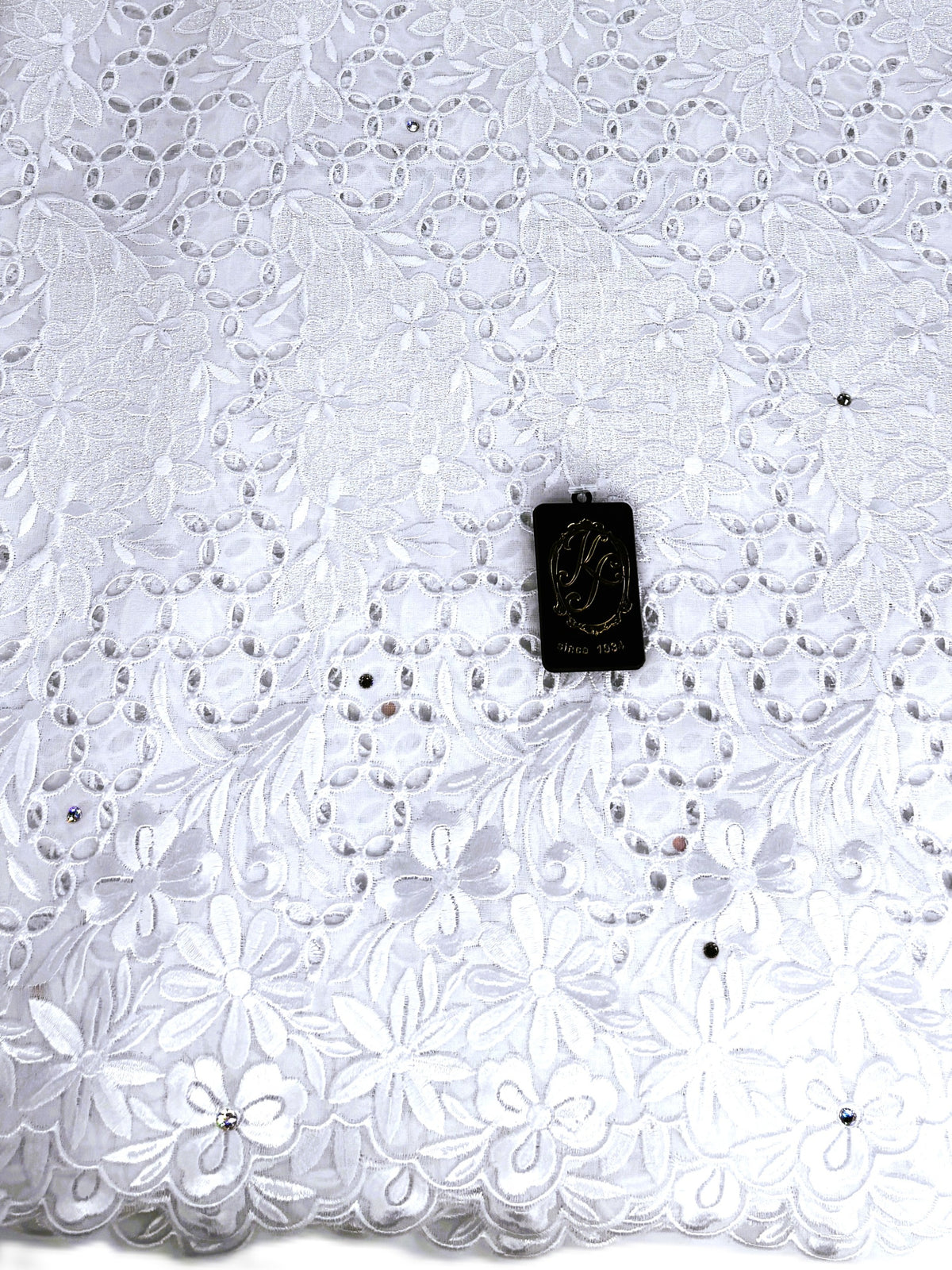 8094 Swiss Voile Allover w/Swarovski