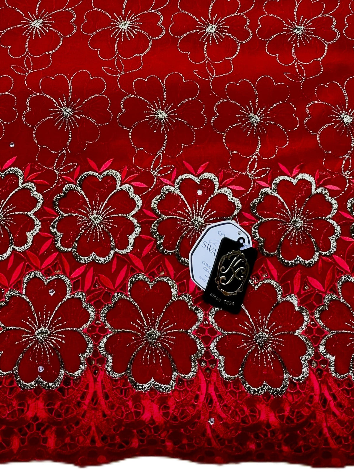 8098 Swiss Laffaya Allover w/Swarovski