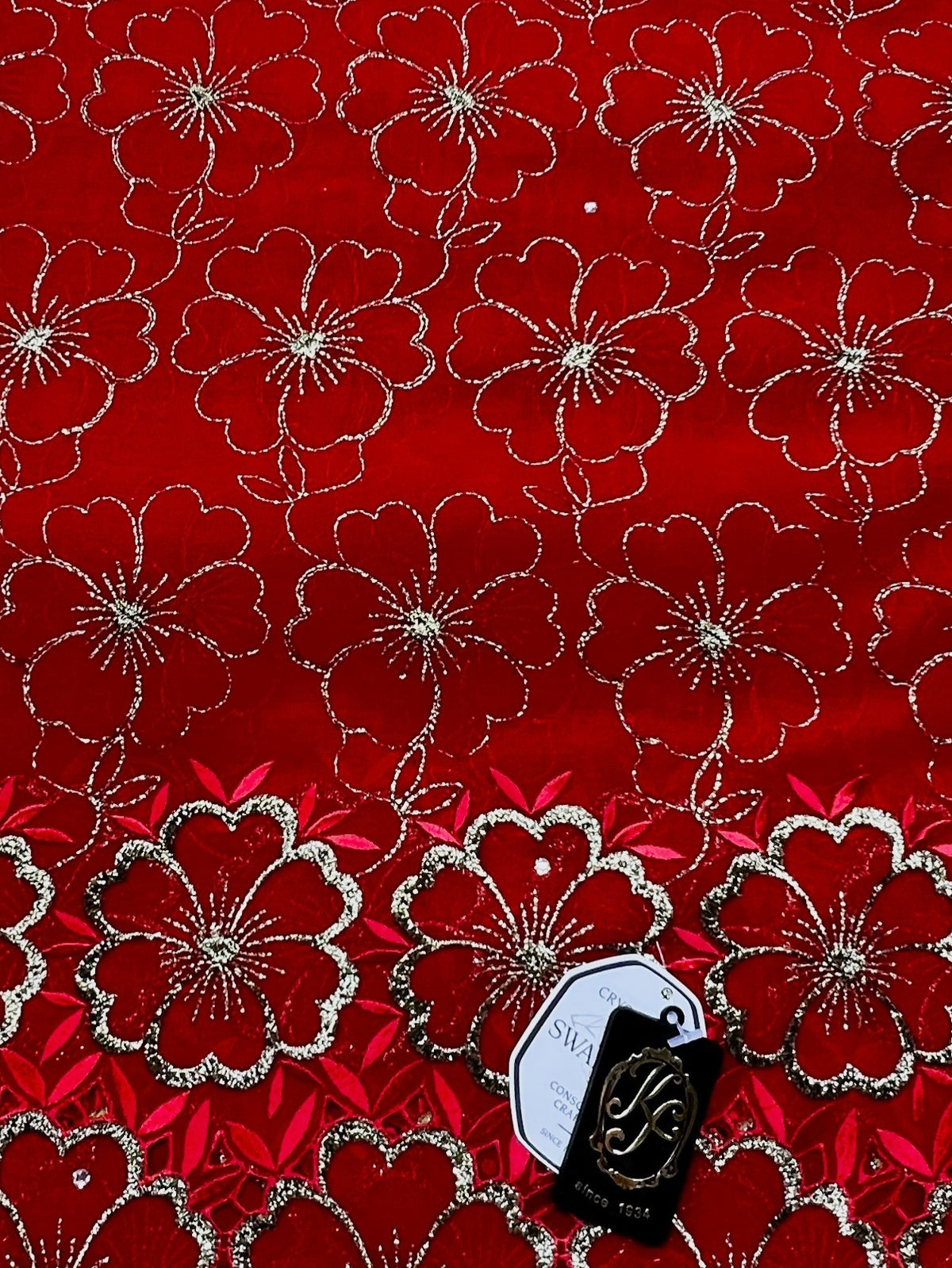 8098 Swiss Laffaya Allover w/Swarovski