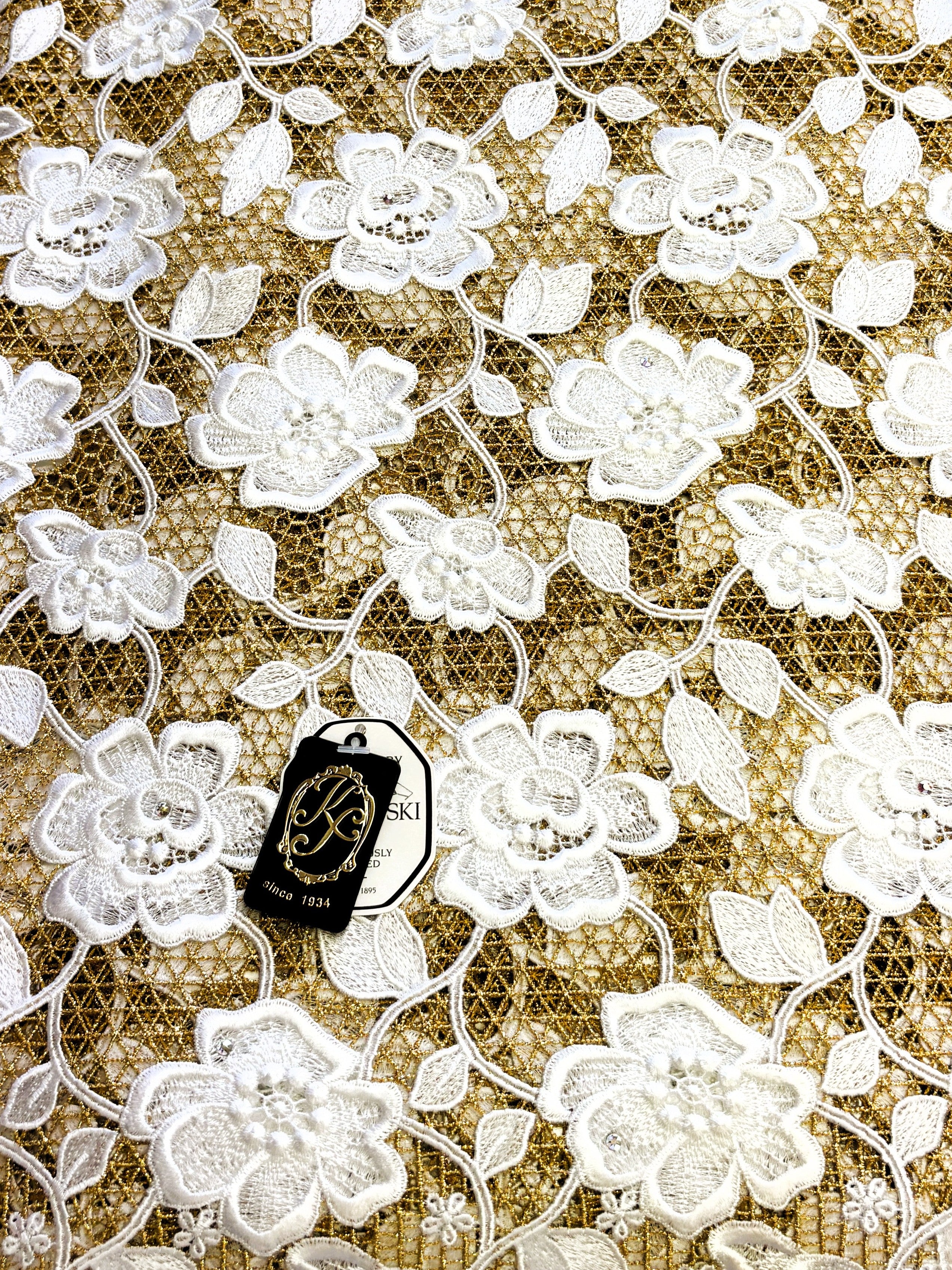 8091 - Swiss Guipure Lace w/Swarovski