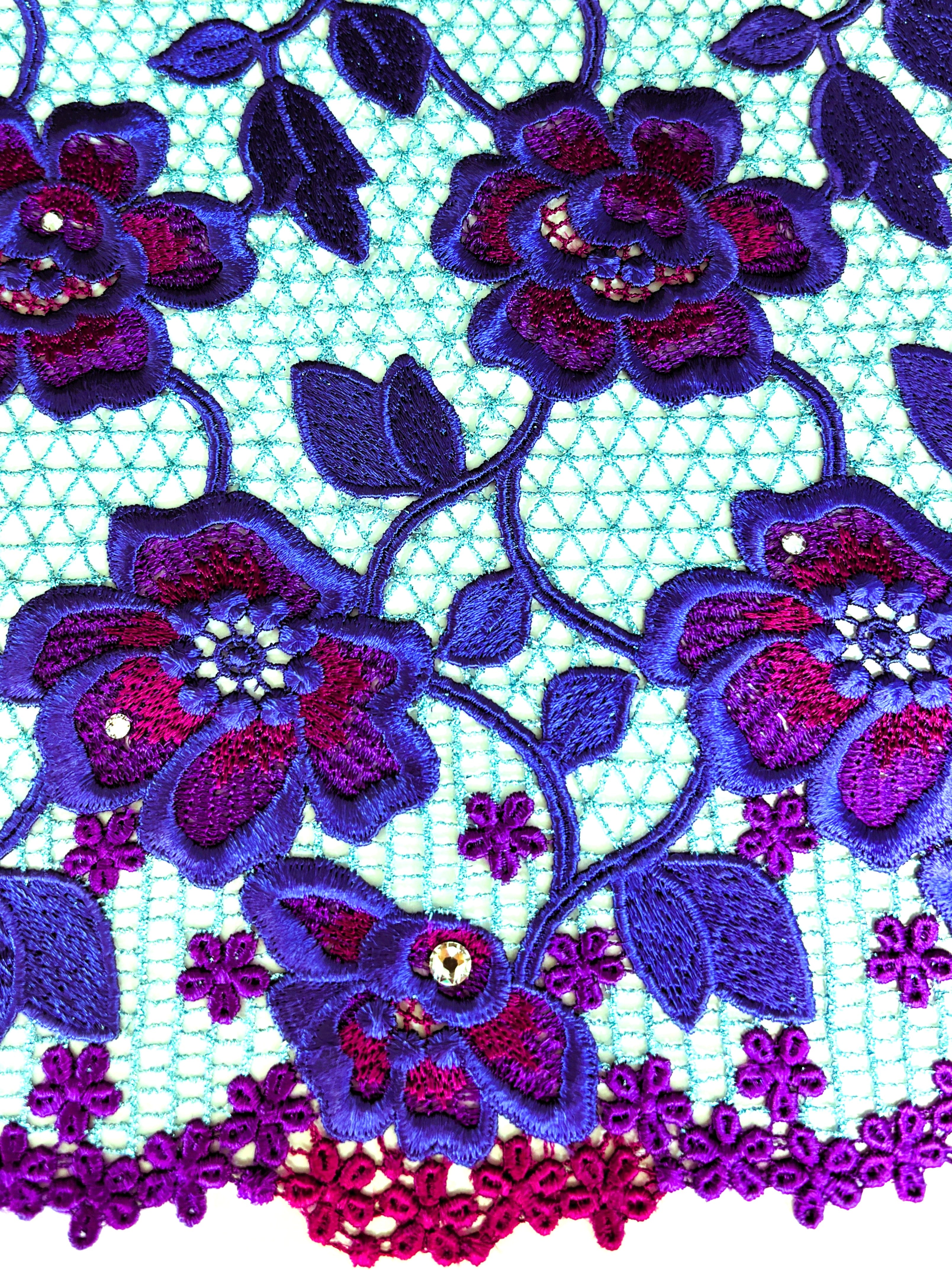 8091 - Swiss Guipure Lace w/Swarovski