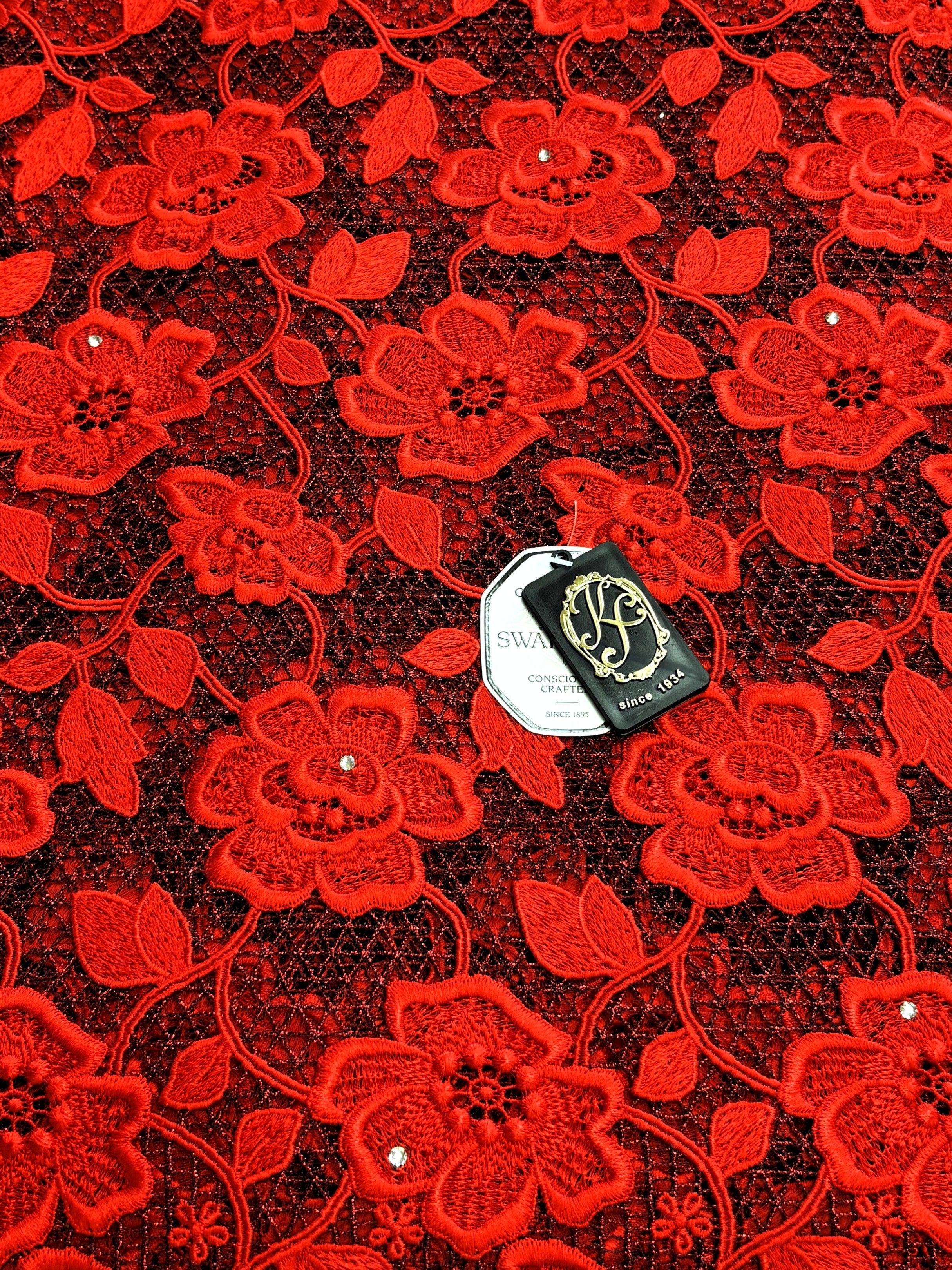 8091 - Swiss Guipure Lace w/Swarovski