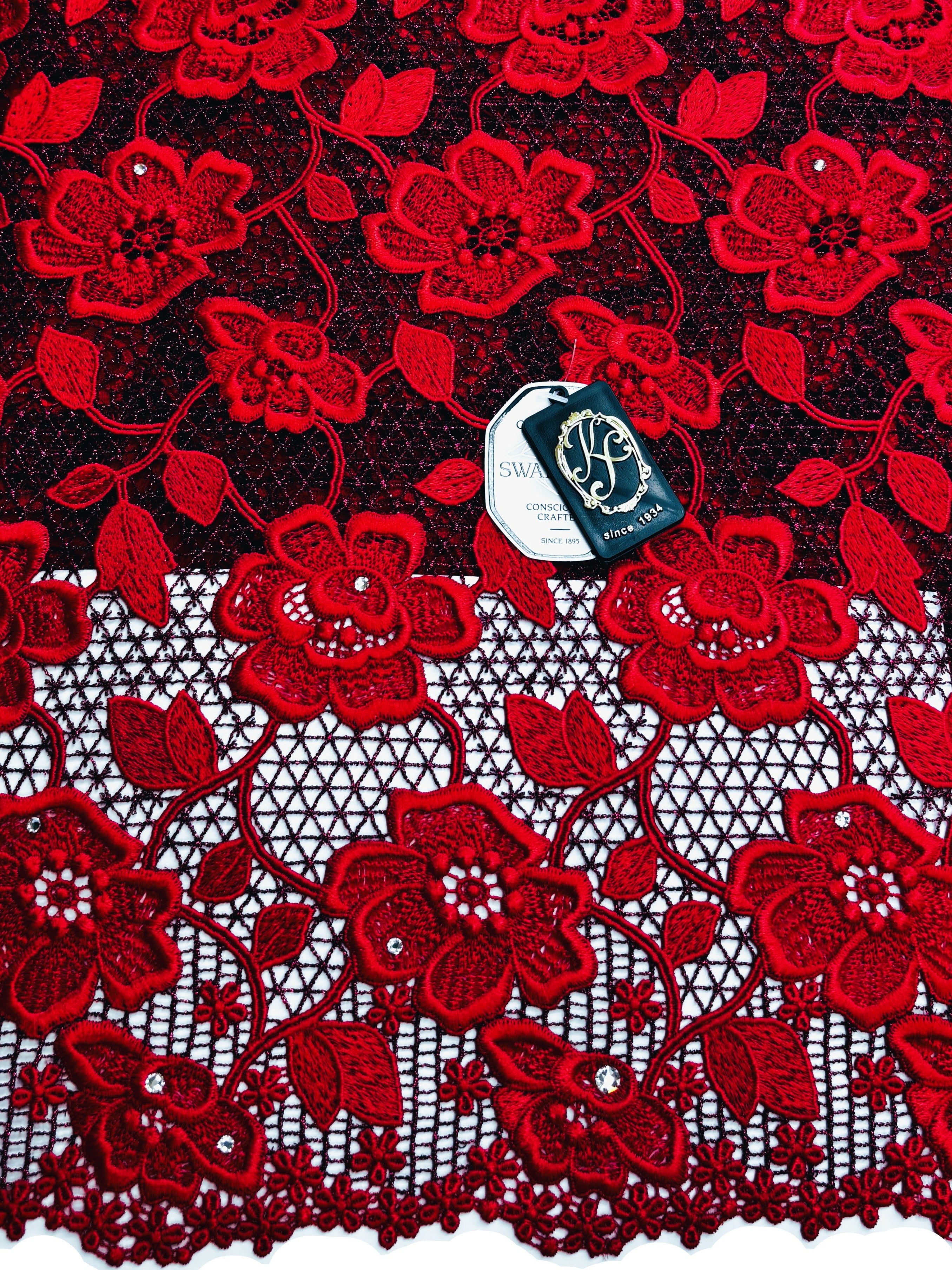8091 - Swiss Guipure Lace w/Swarovski