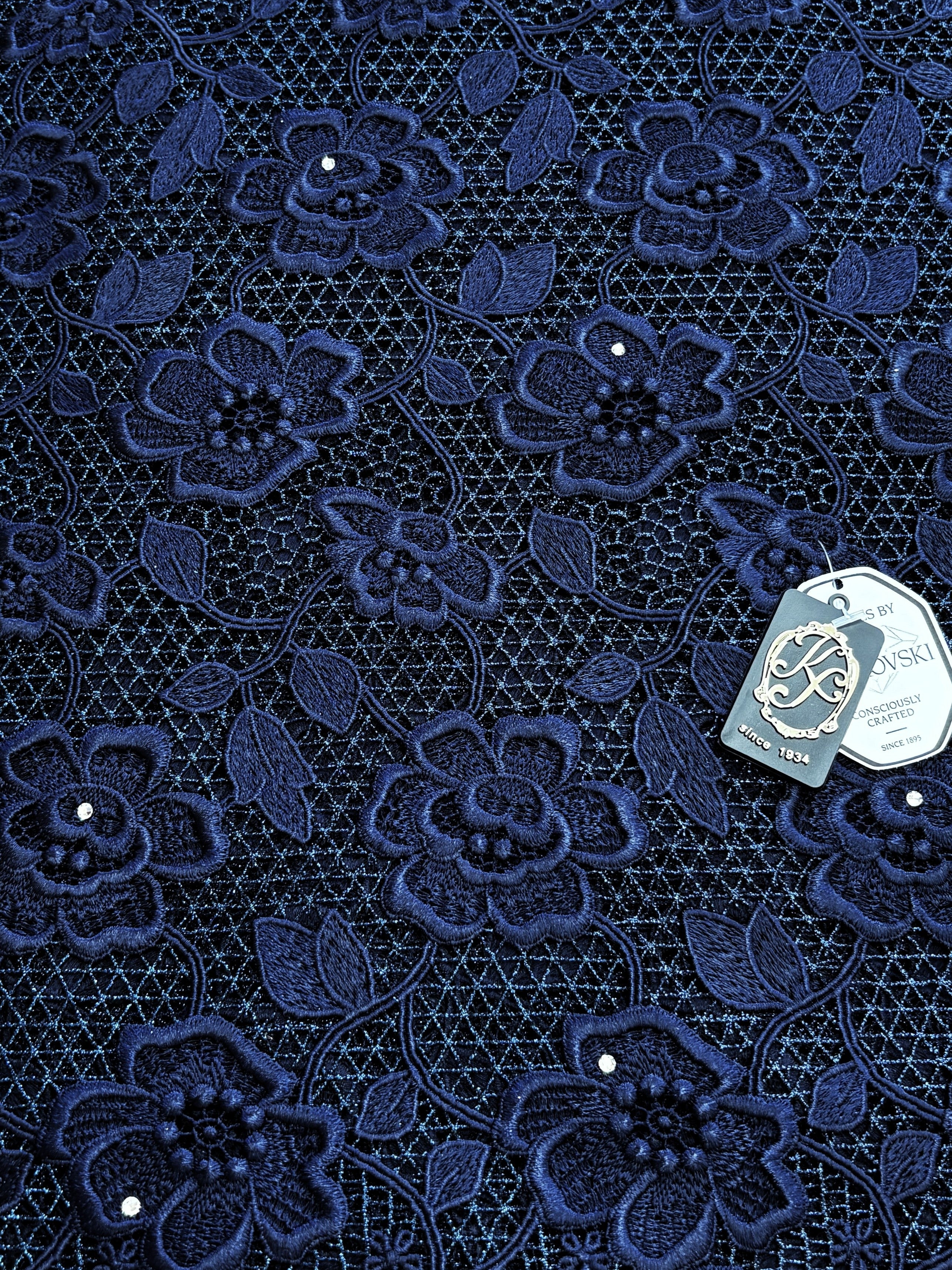 8091 - Swiss Guipure Lace w/Swarovski