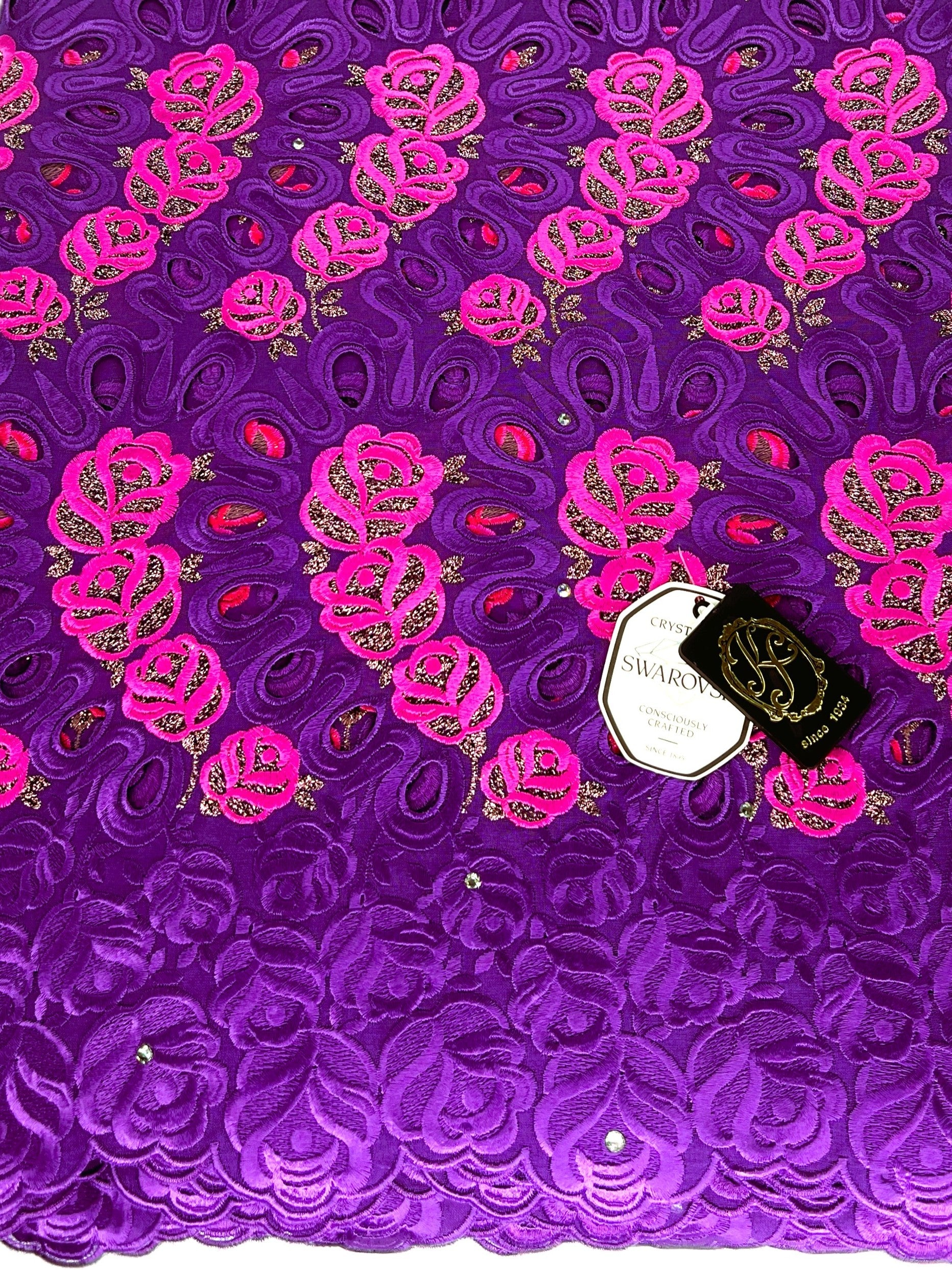 8110 Swiss Voile Allover w/Swarovski