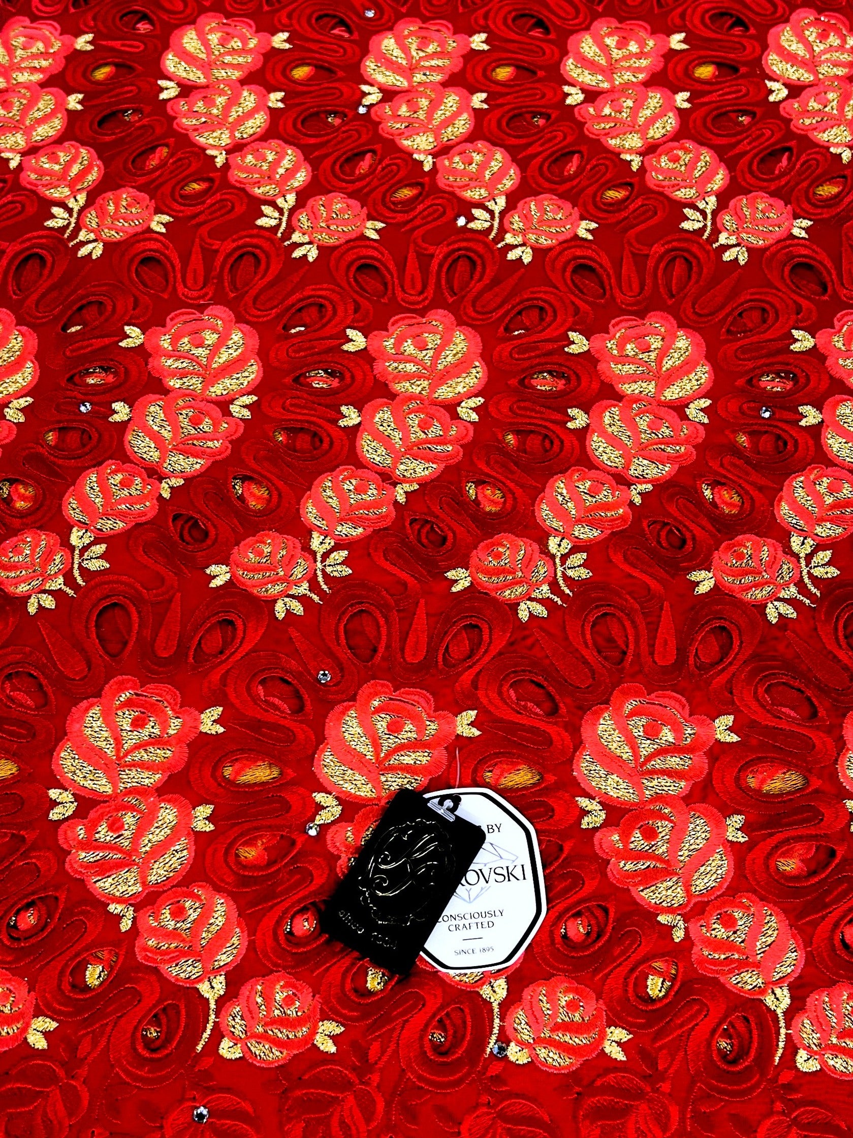 8110 Swiss Voile Allover w/Swarovski