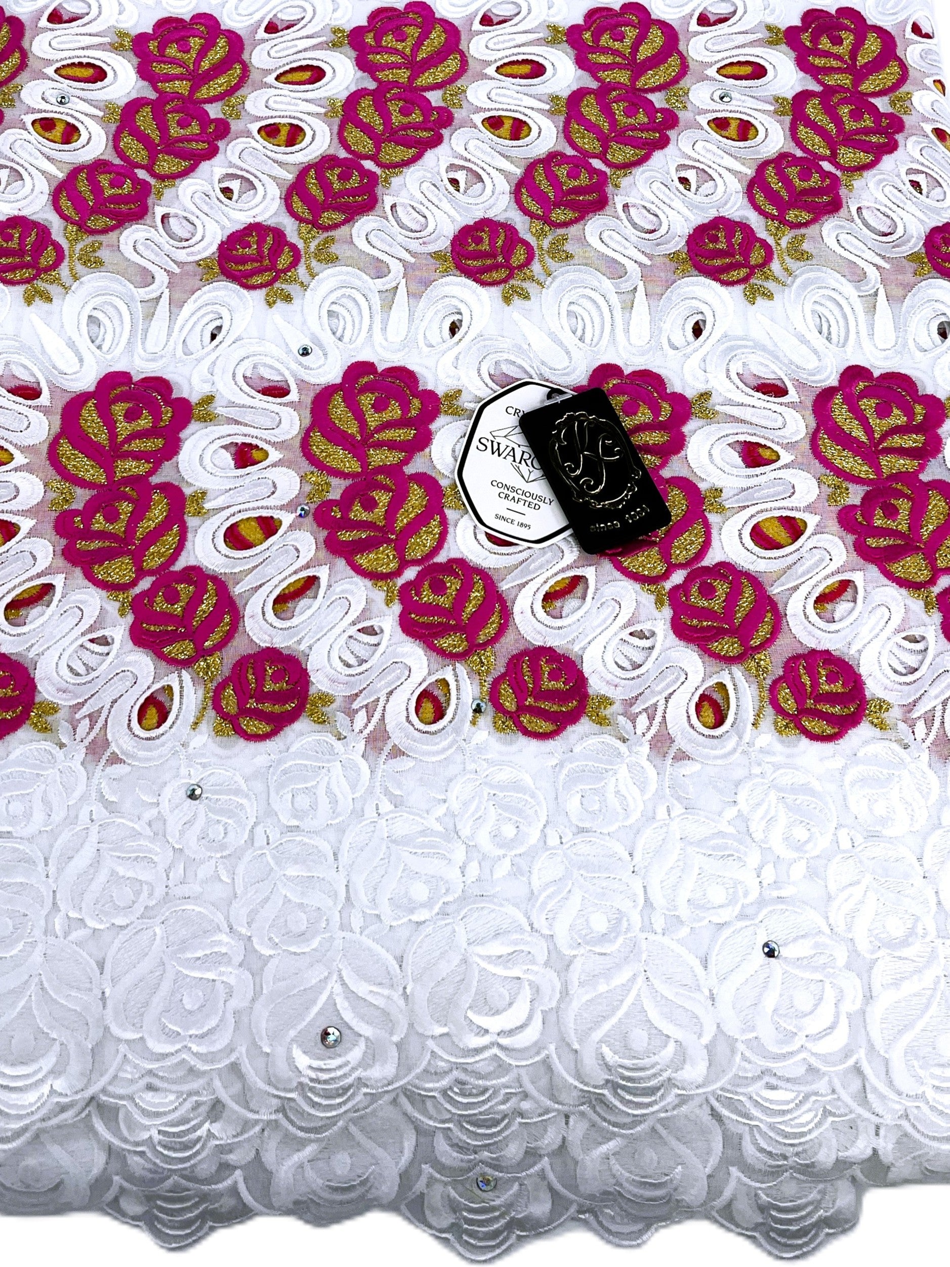 8110 Swiss Voile Allover w/Swarovski