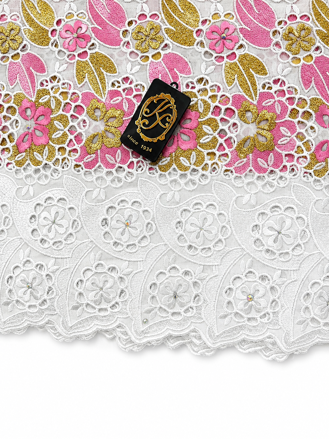 8113 Swiss Voile Allover w/Swarovski