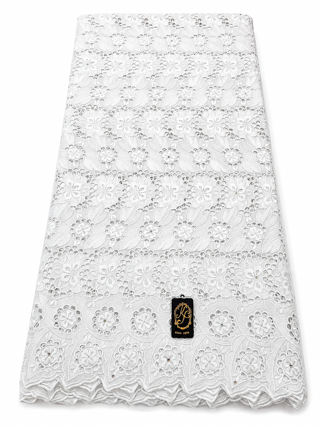 8113 Swiss Voile Allover w/Swarovski