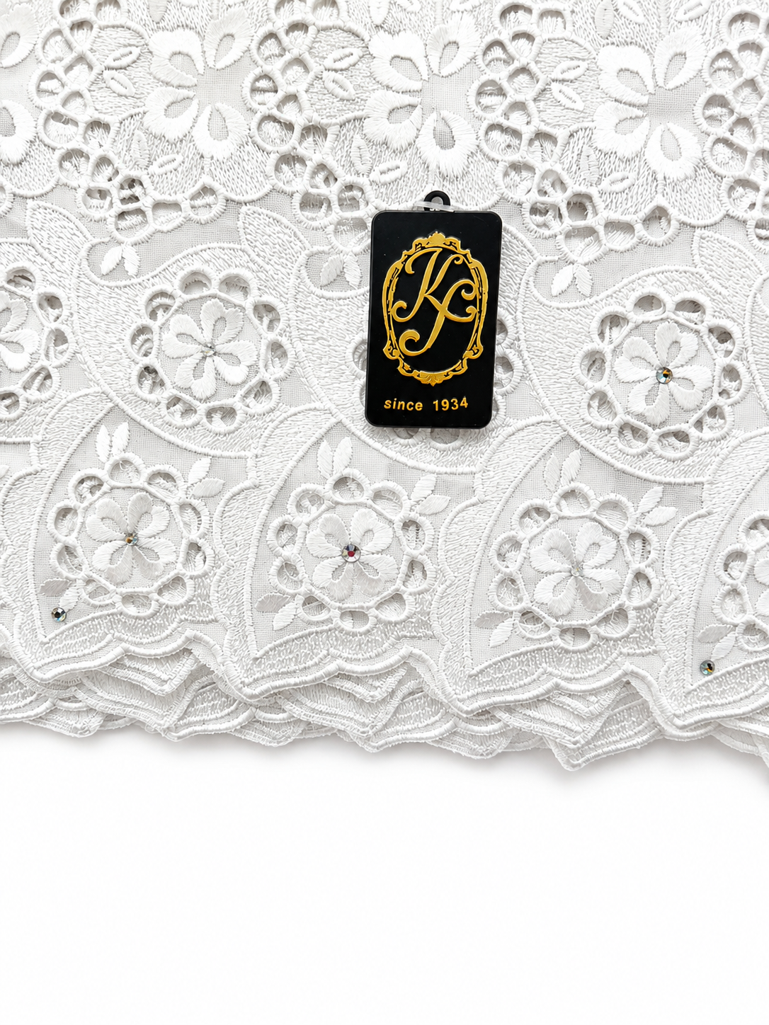 8113 Swiss Voile Allover w/Swarovski
