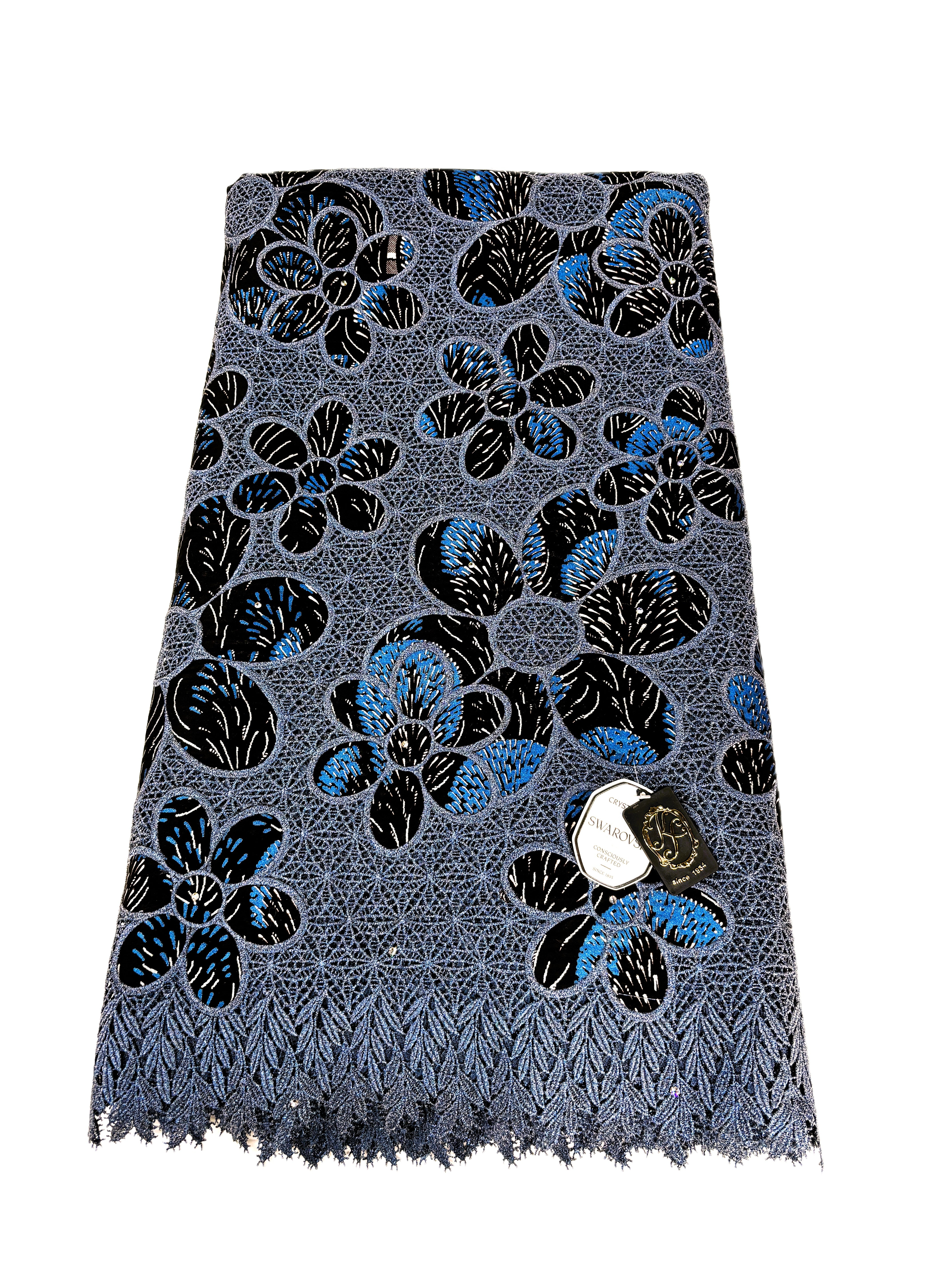 8143W Grand Super Wax Guipure w/Swarovski