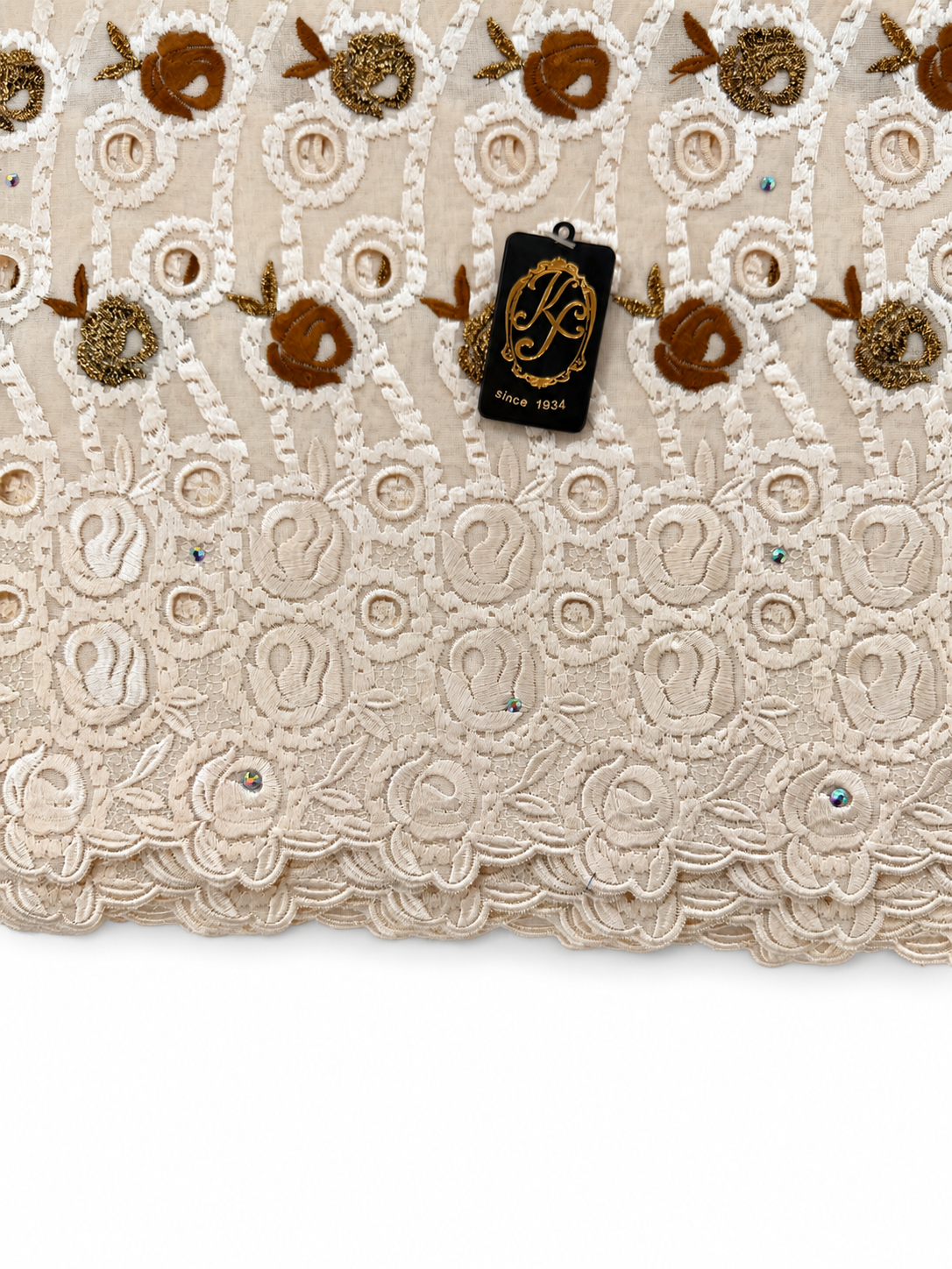 8150 Swiss Voile Allover w/Swarovski