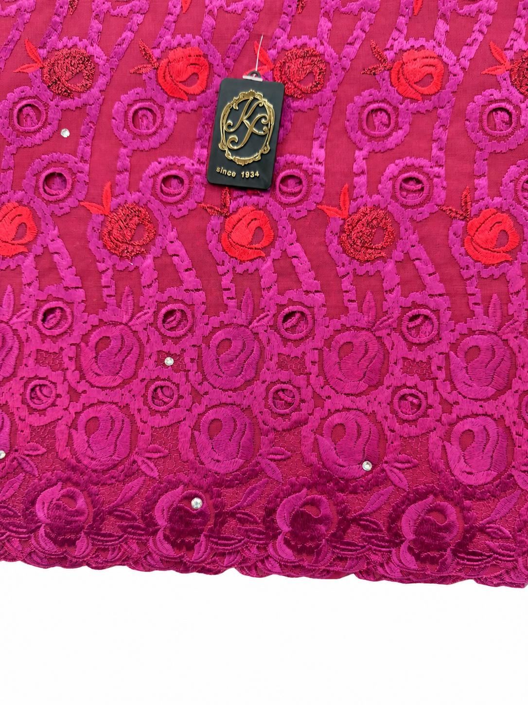 8150 Swiss Voile Allover w/Swarovski