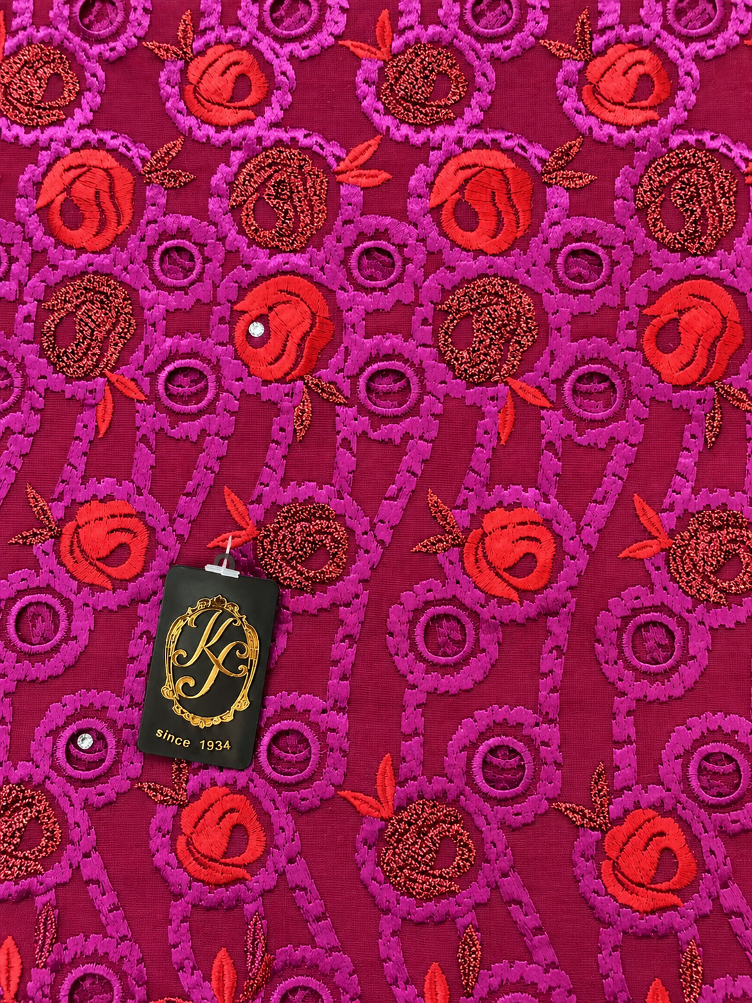 8150 Swiss Voile Allover w/Swarovski