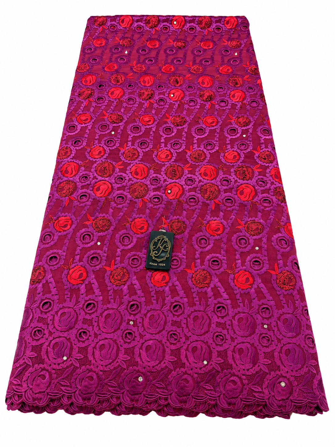 8150 Swiss Voile Allover w/Swarovski