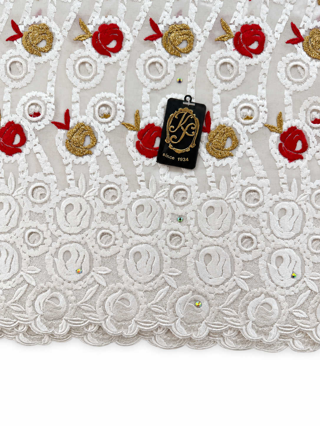 8150 Swiss Voile Allover w/Swarovski