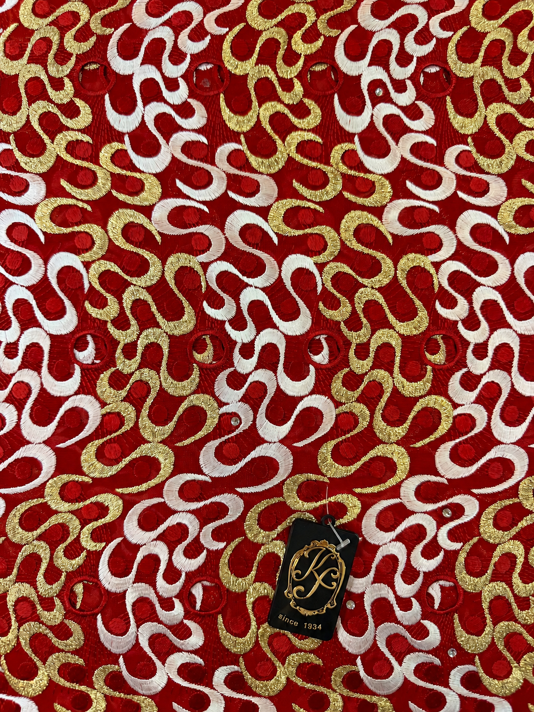 8152a Swiss Voile Allover w/Swarovski