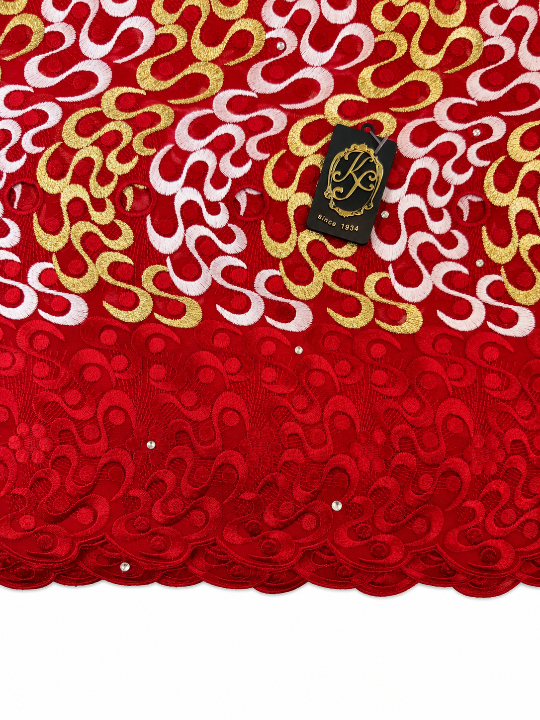 8152a Swiss Voile Allover w/Swarovski