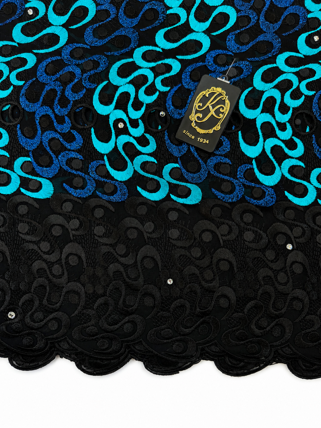 8152a Swiss Voile Allover w/Swarovski