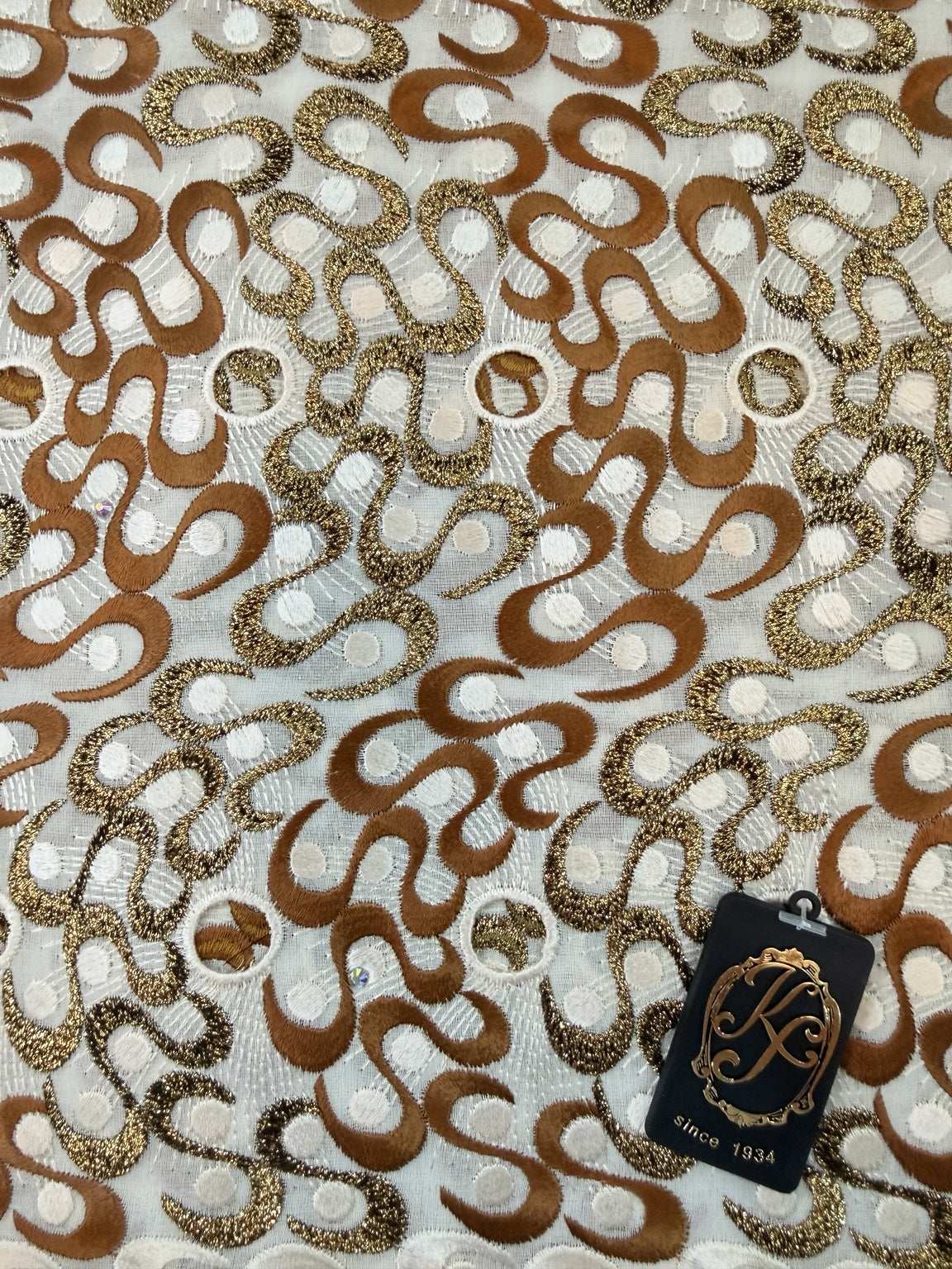 8152a Swiss Voile Allover w/Swarovski