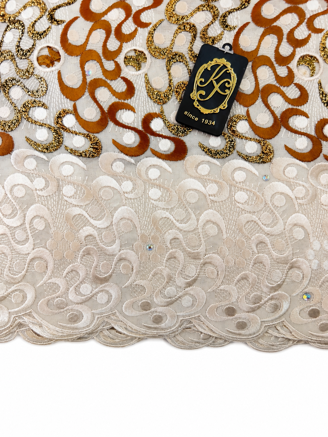 8152a Swiss Voile Allover w/Swarovski